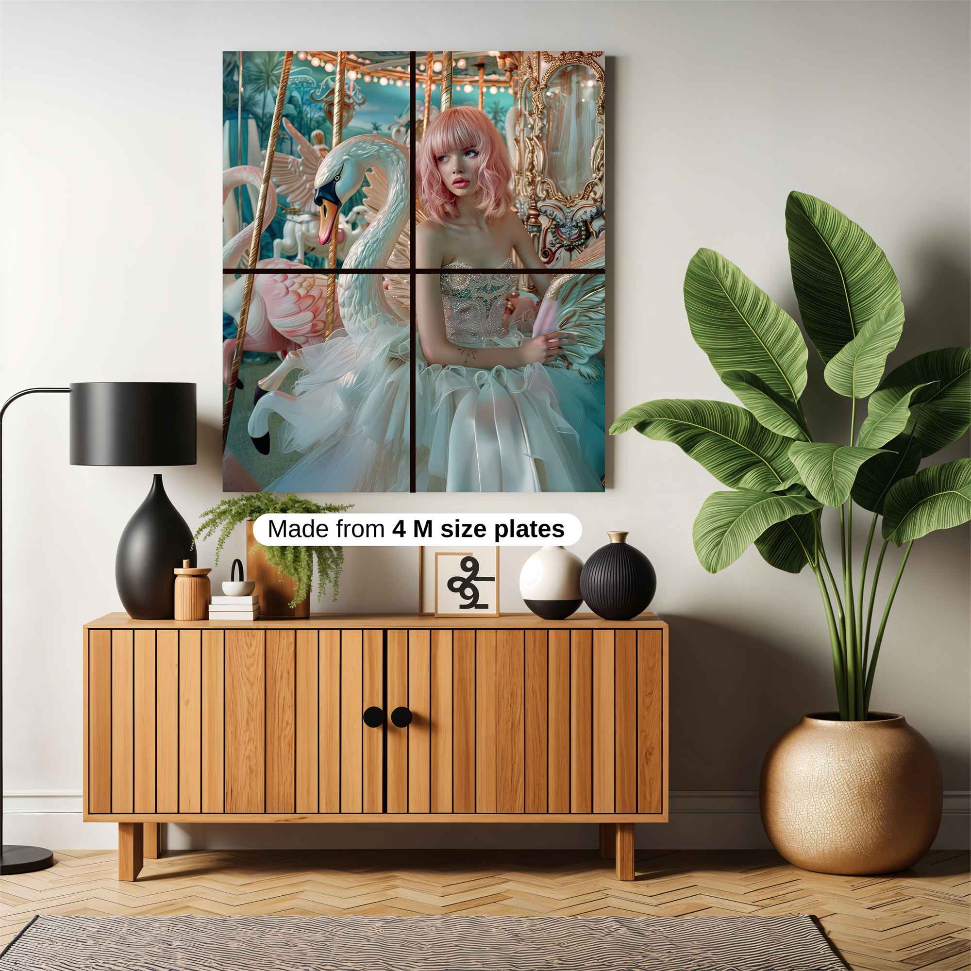 Swan Whimsy Safe Wall Magnetic / M