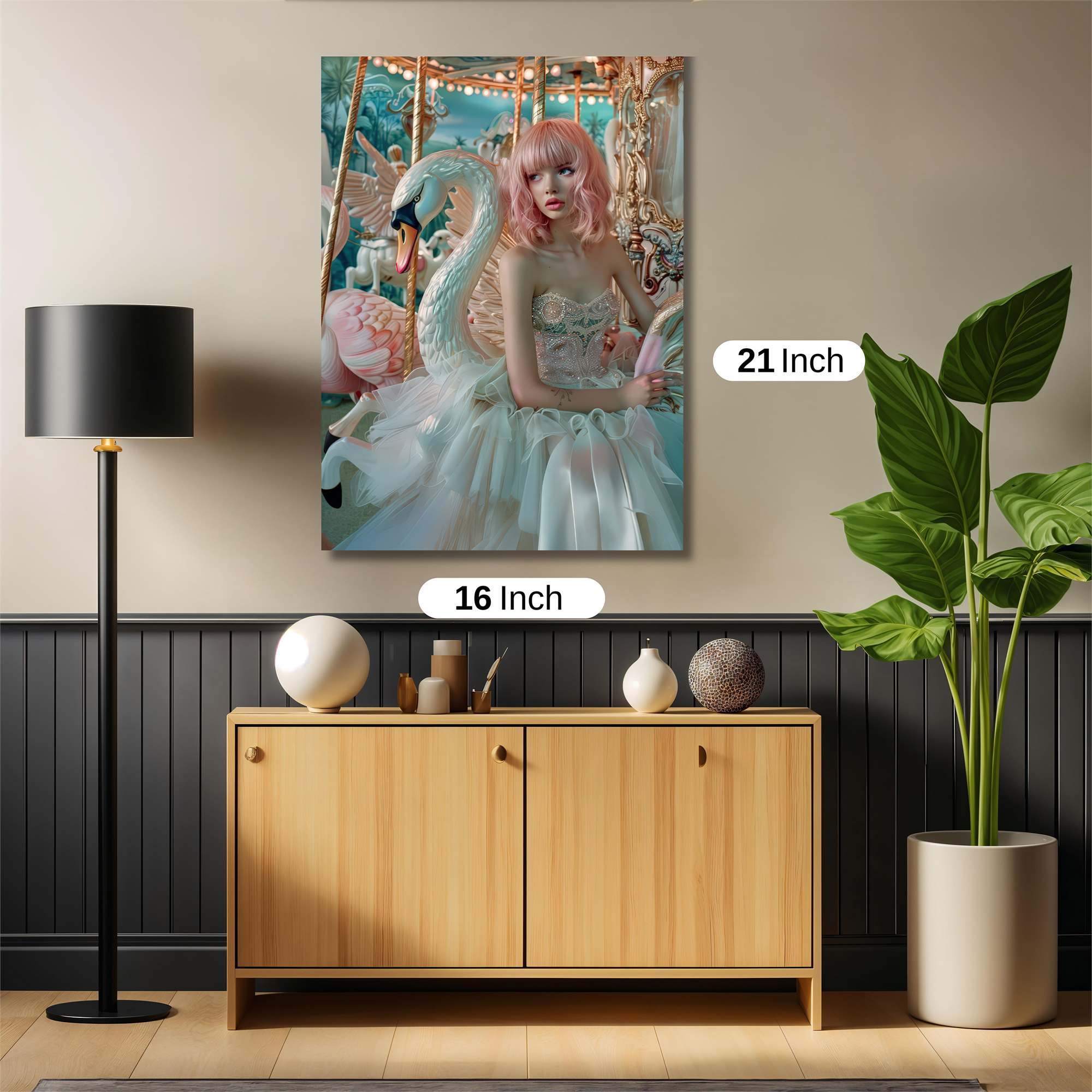 Swan Whimsy Safe Wall Magnetic / M