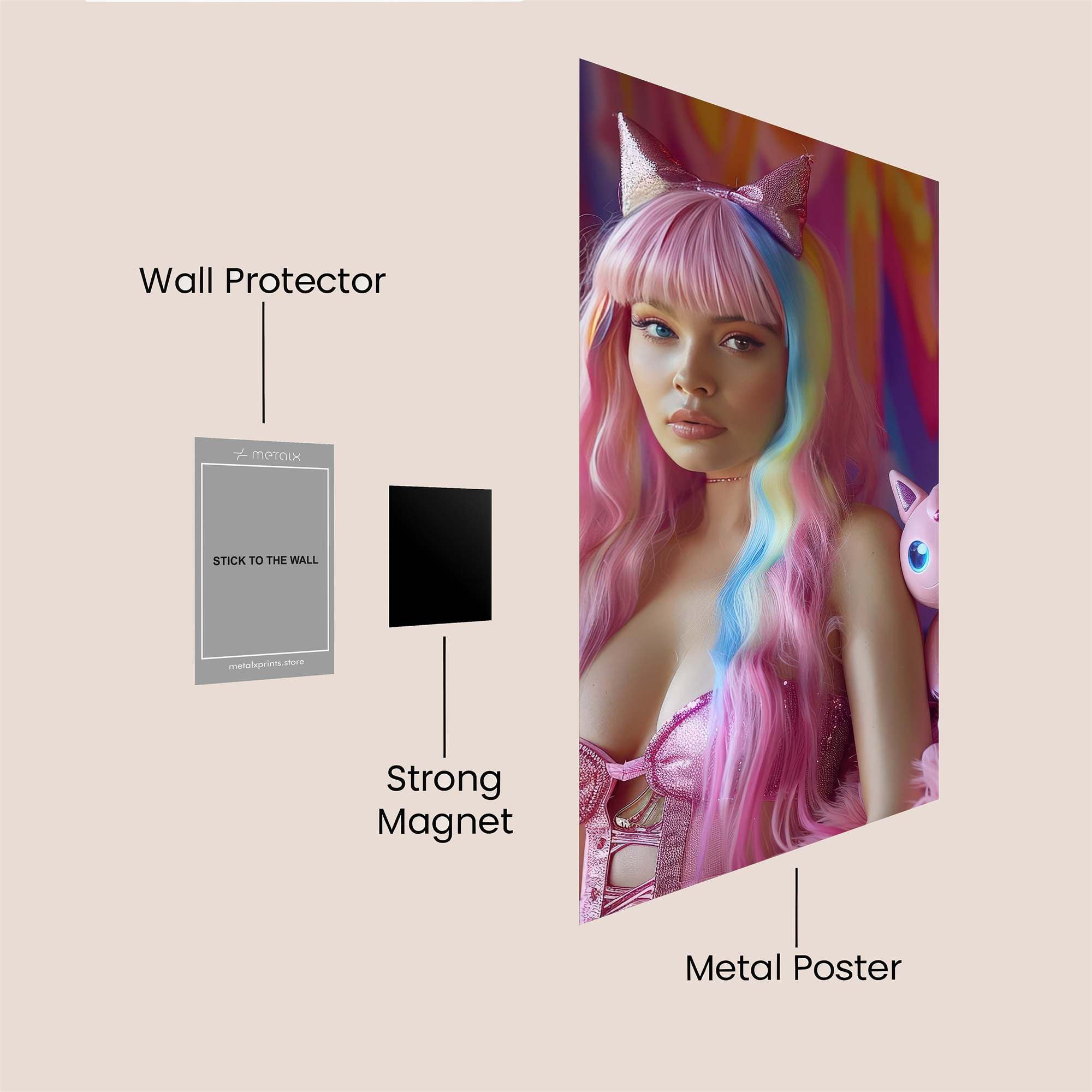 Kawaii Dream Safe Wall Magnetic / M