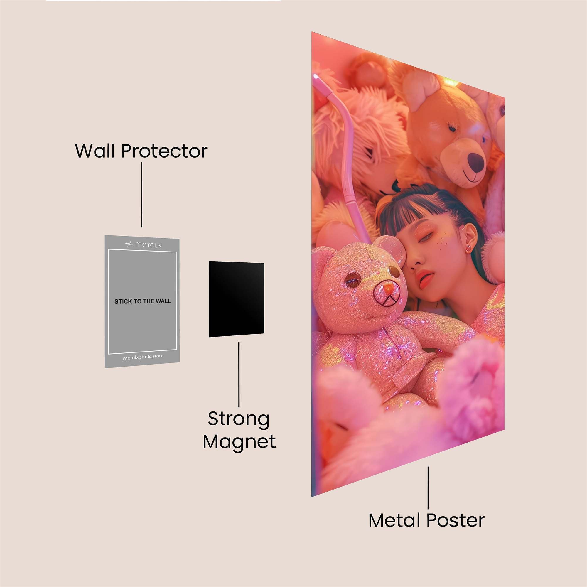 Bear Bliss Safe Wall Magnetic / M