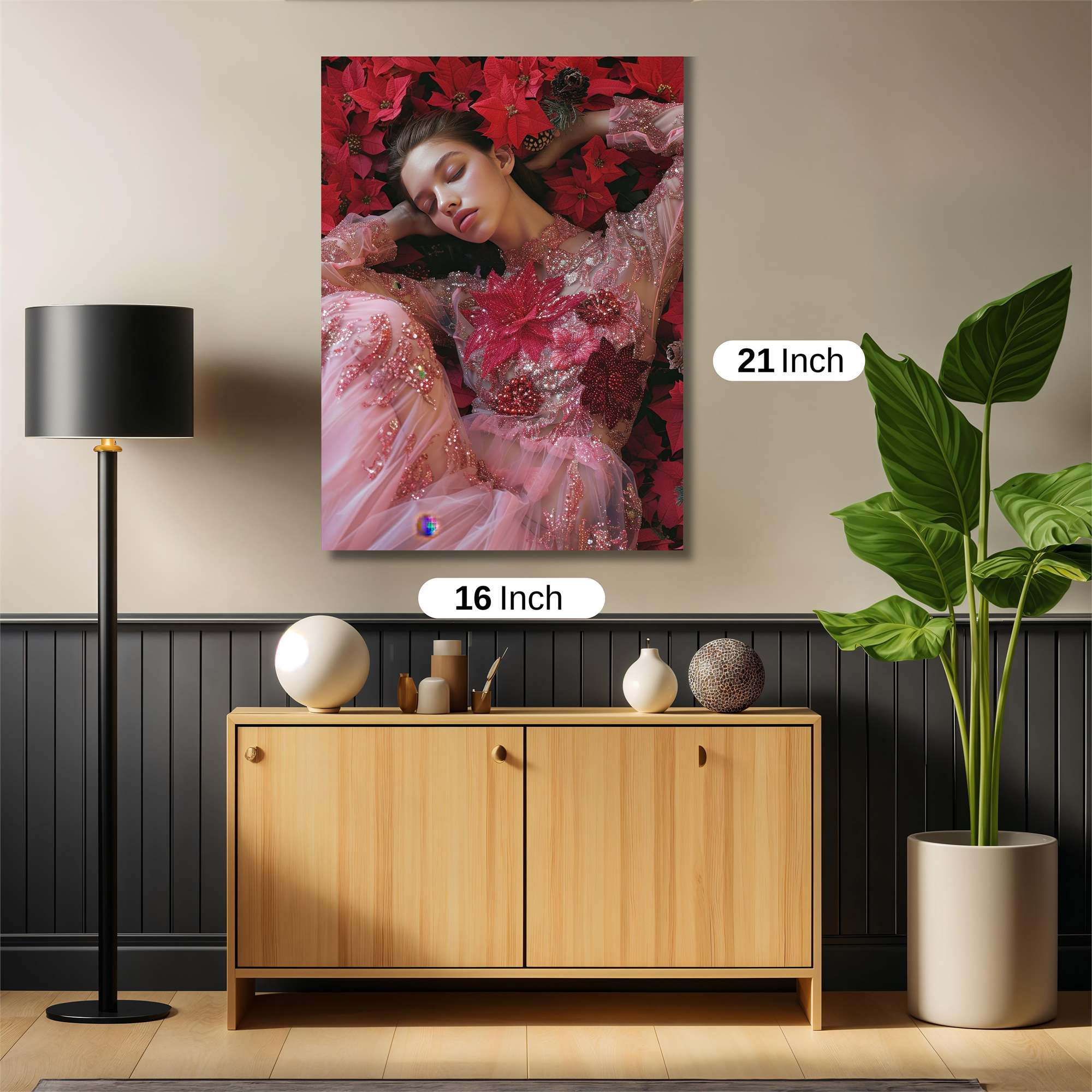 Poinsettia Dream Safe Wall Magnetic / M
