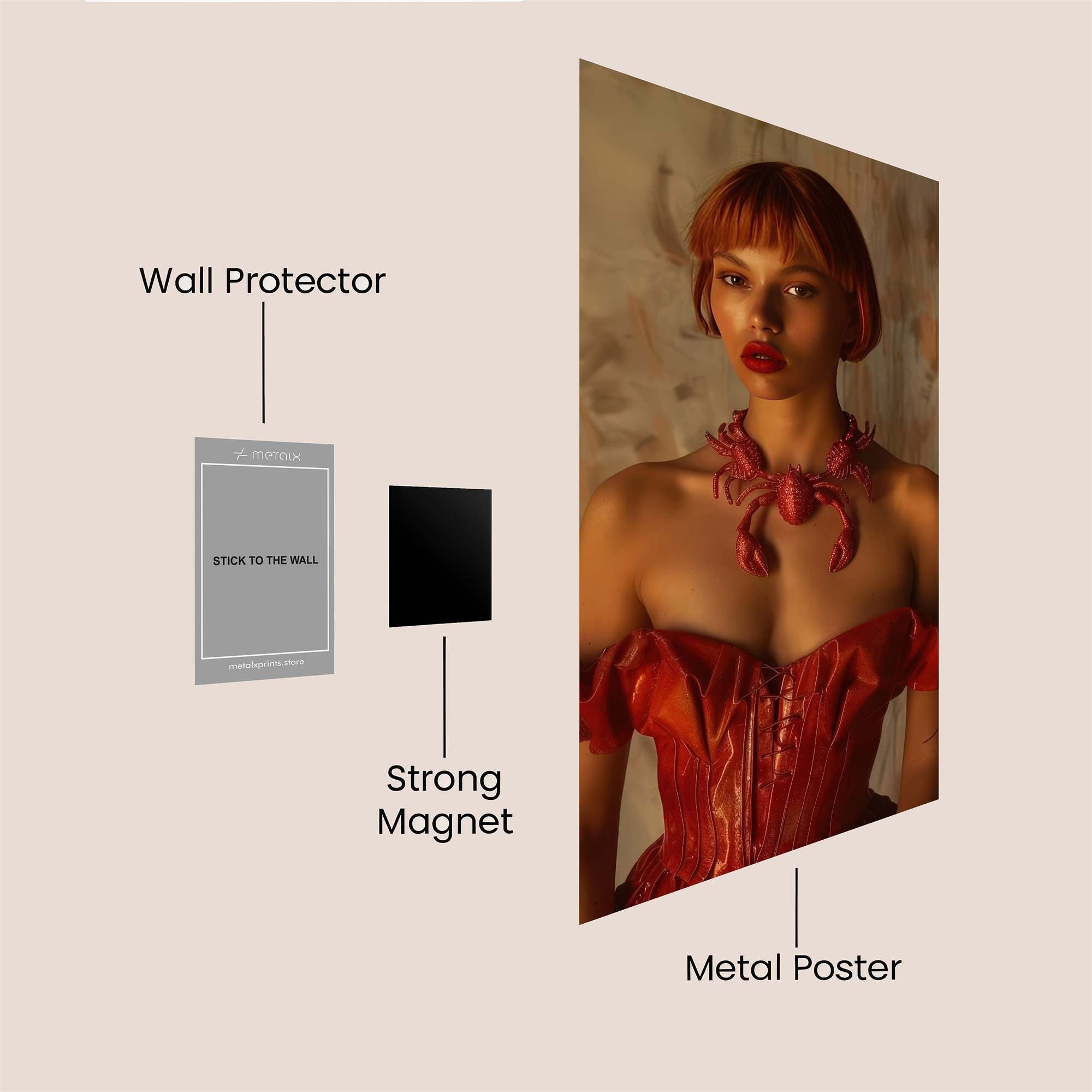 Crab Elegance Safe Wall Magnetic / M