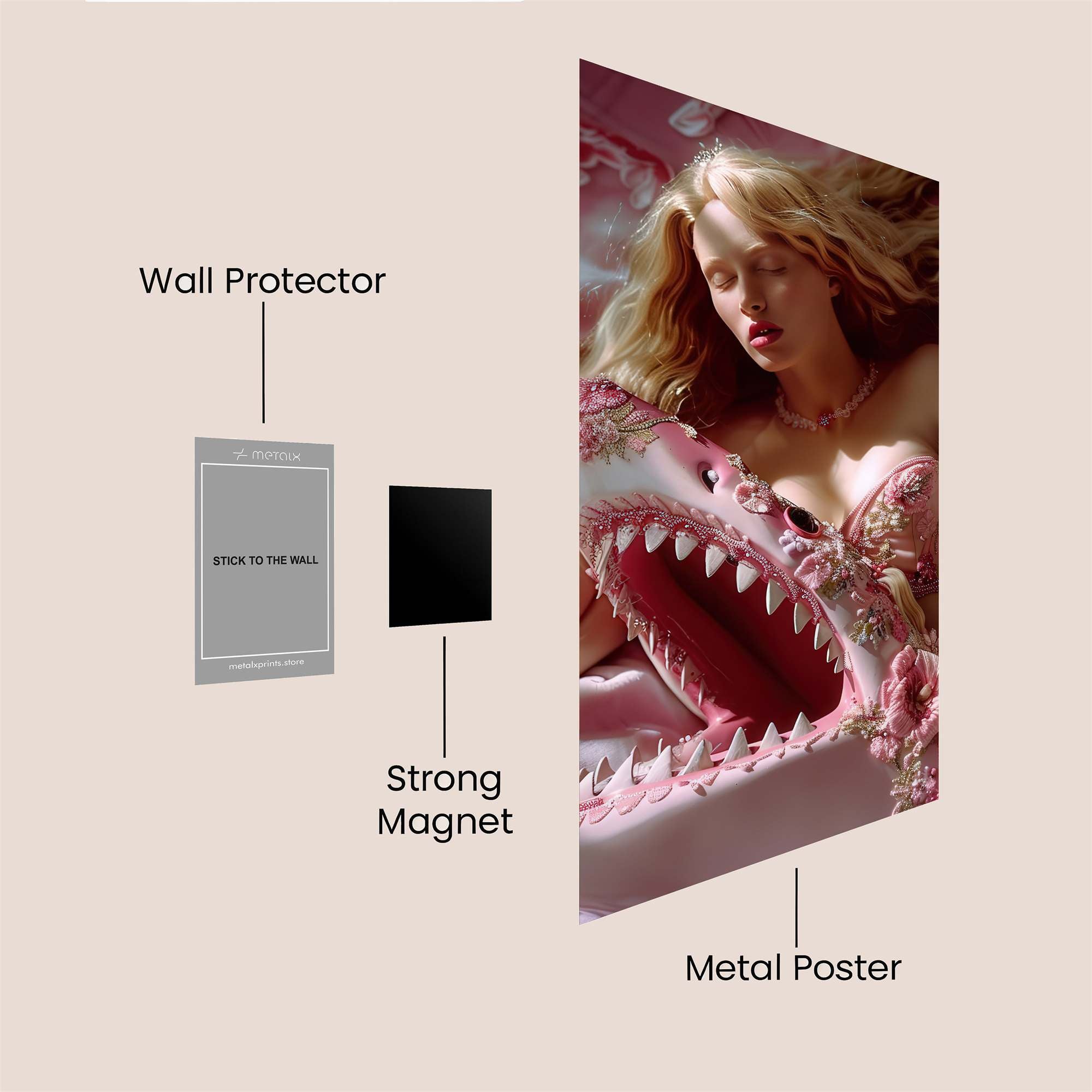 Mermaid Dreamy Safe Wall Magnetic / M
