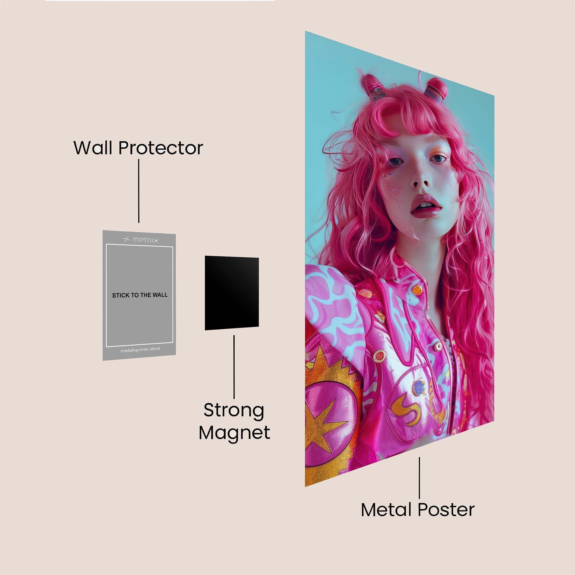 Pop Whimsy Safe Wall Magnetic / M