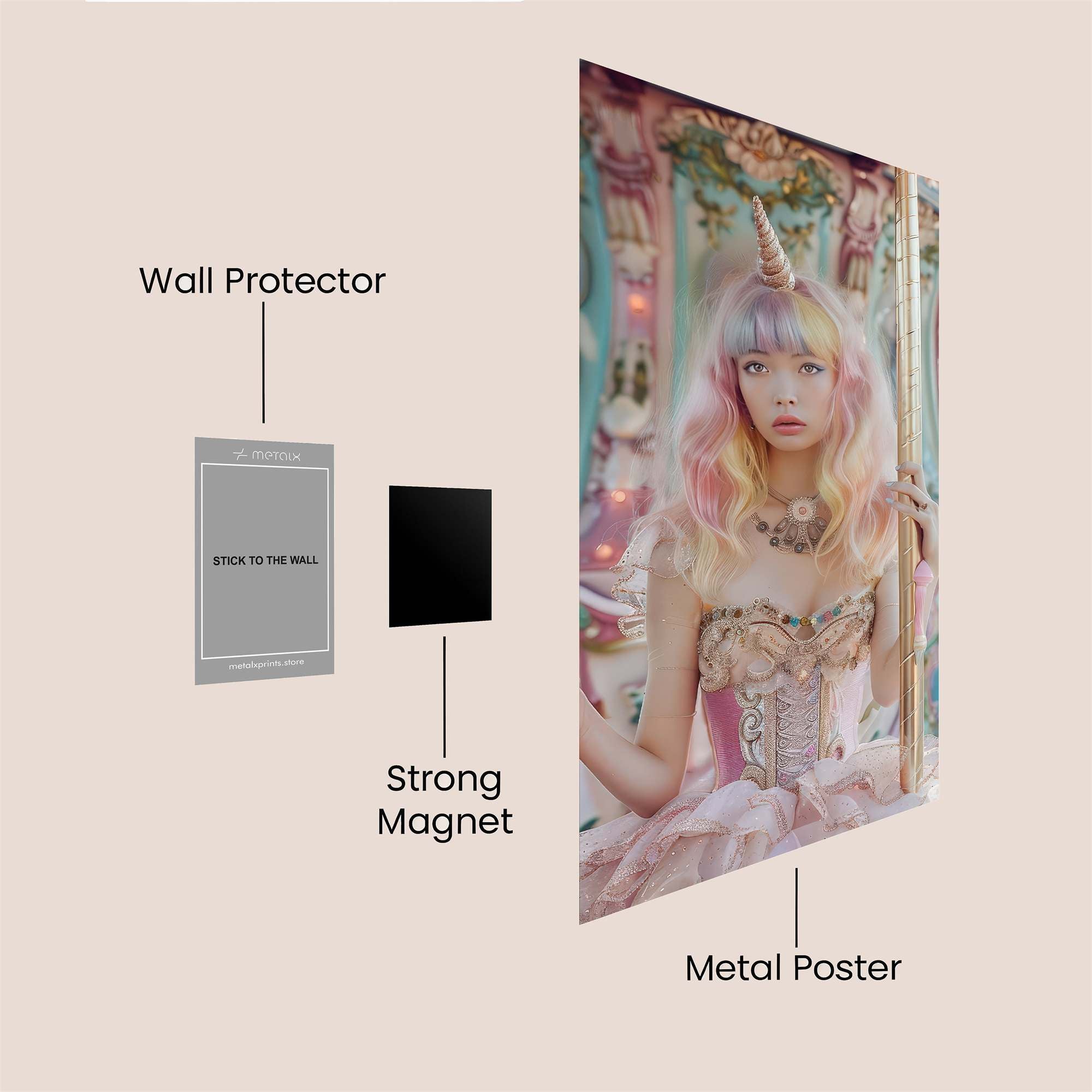 Unicorn Whimsy Safe Wall Magnetic / M