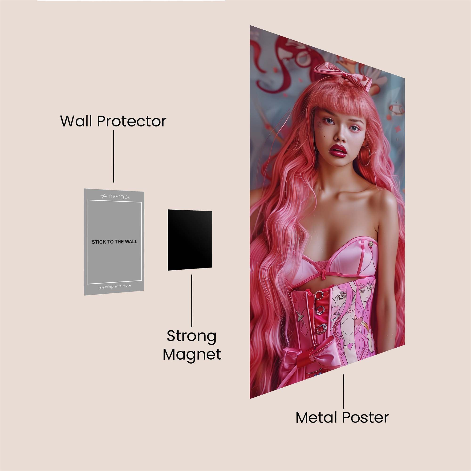 Pink Enigma Safe Wall Magnetic / M