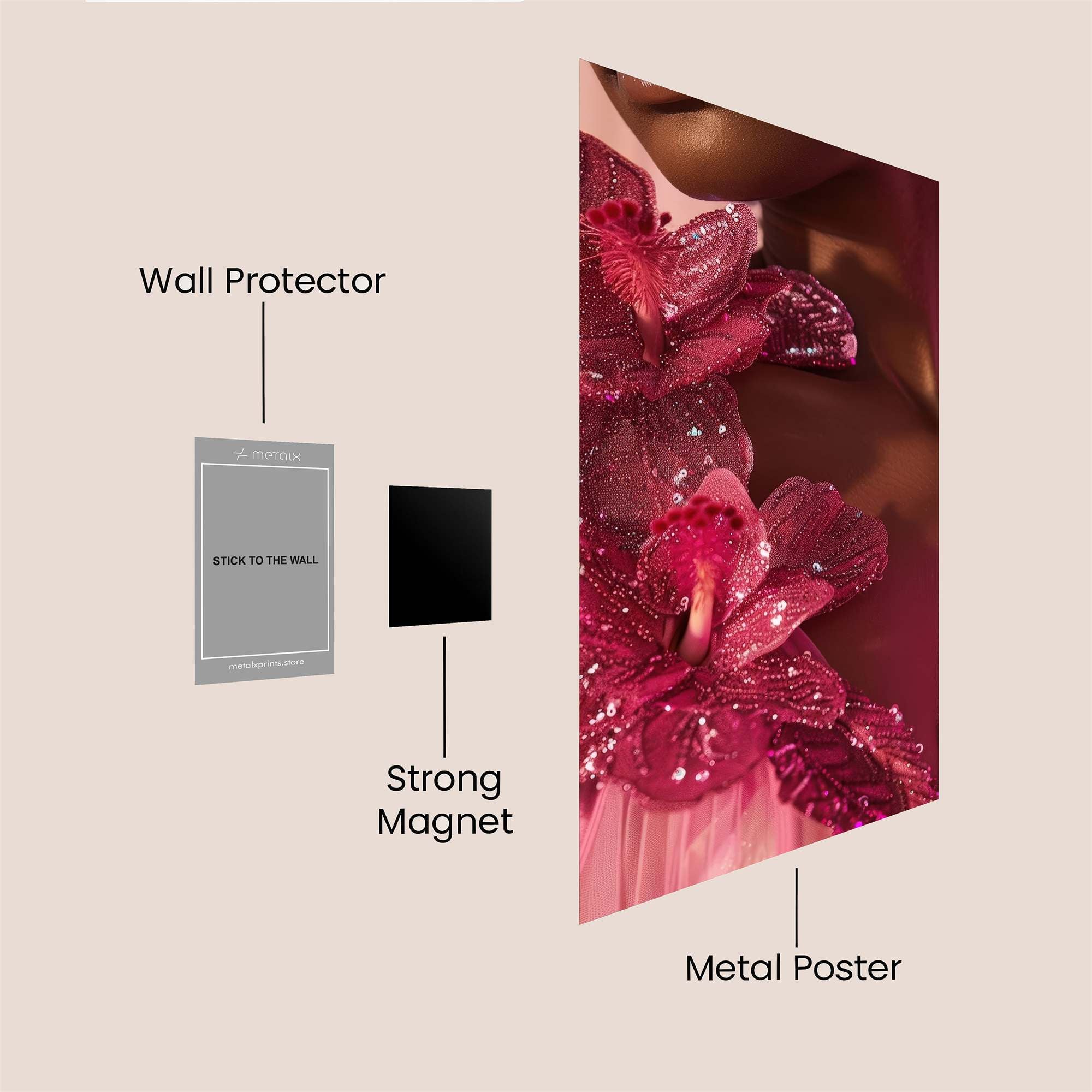 Floral Elegance Safe Wall Magnetic / M