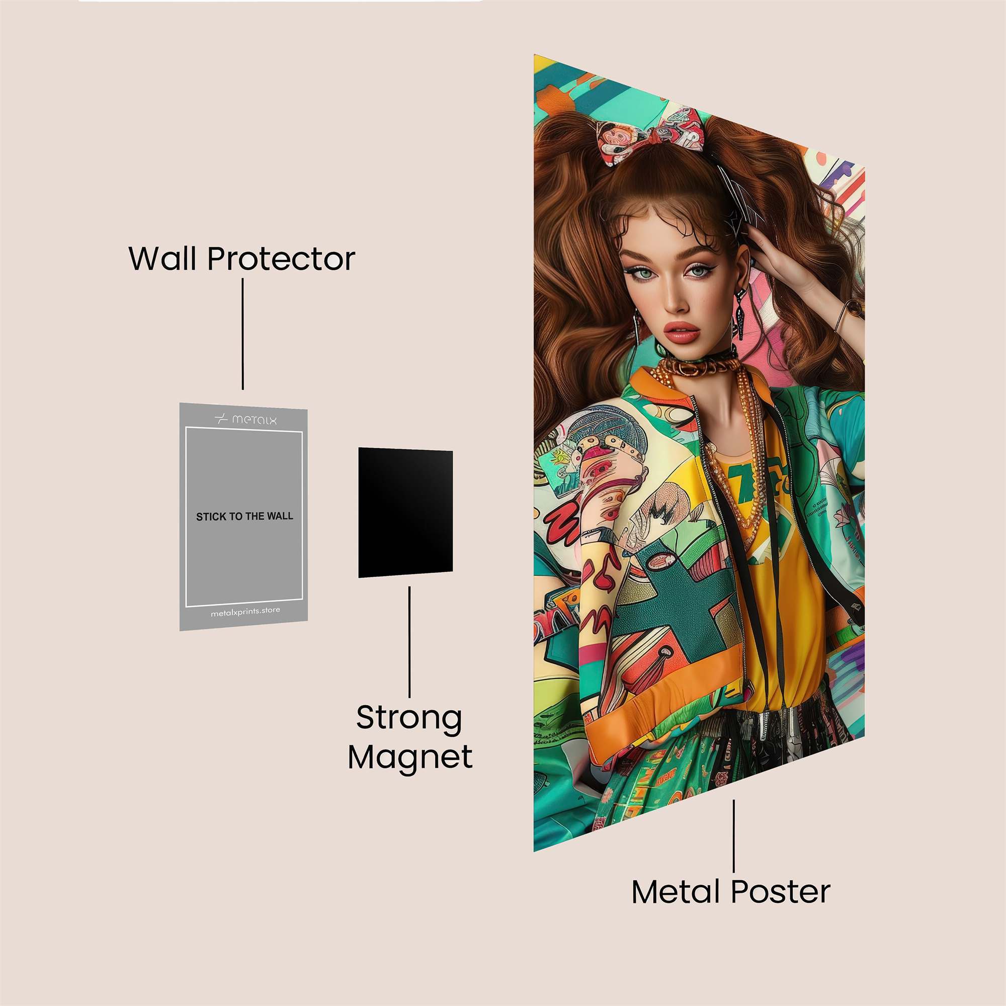 Retro Radiance Safe Wall Magnetic / M