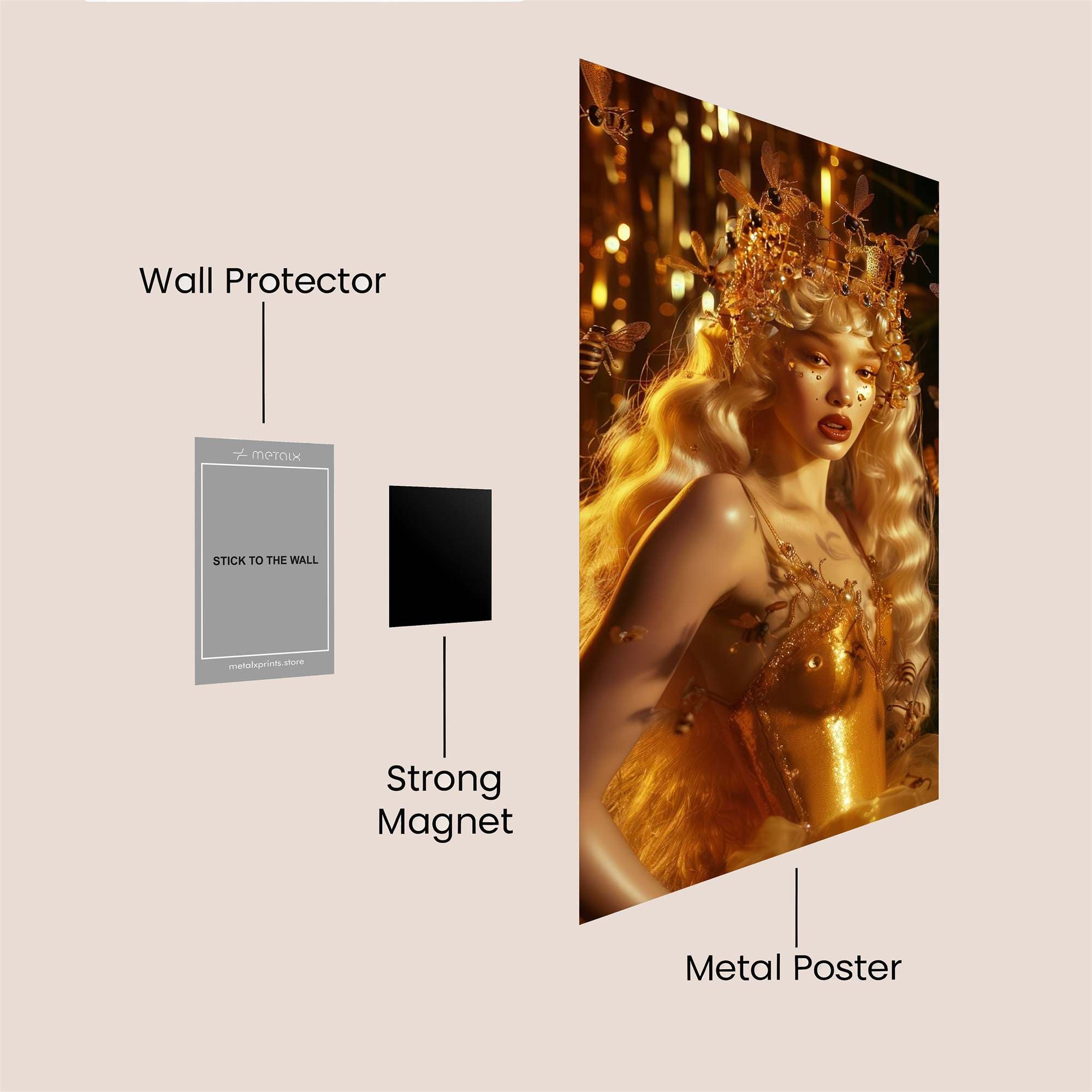 Golden Enchantment Safe Wall Magnetic / M