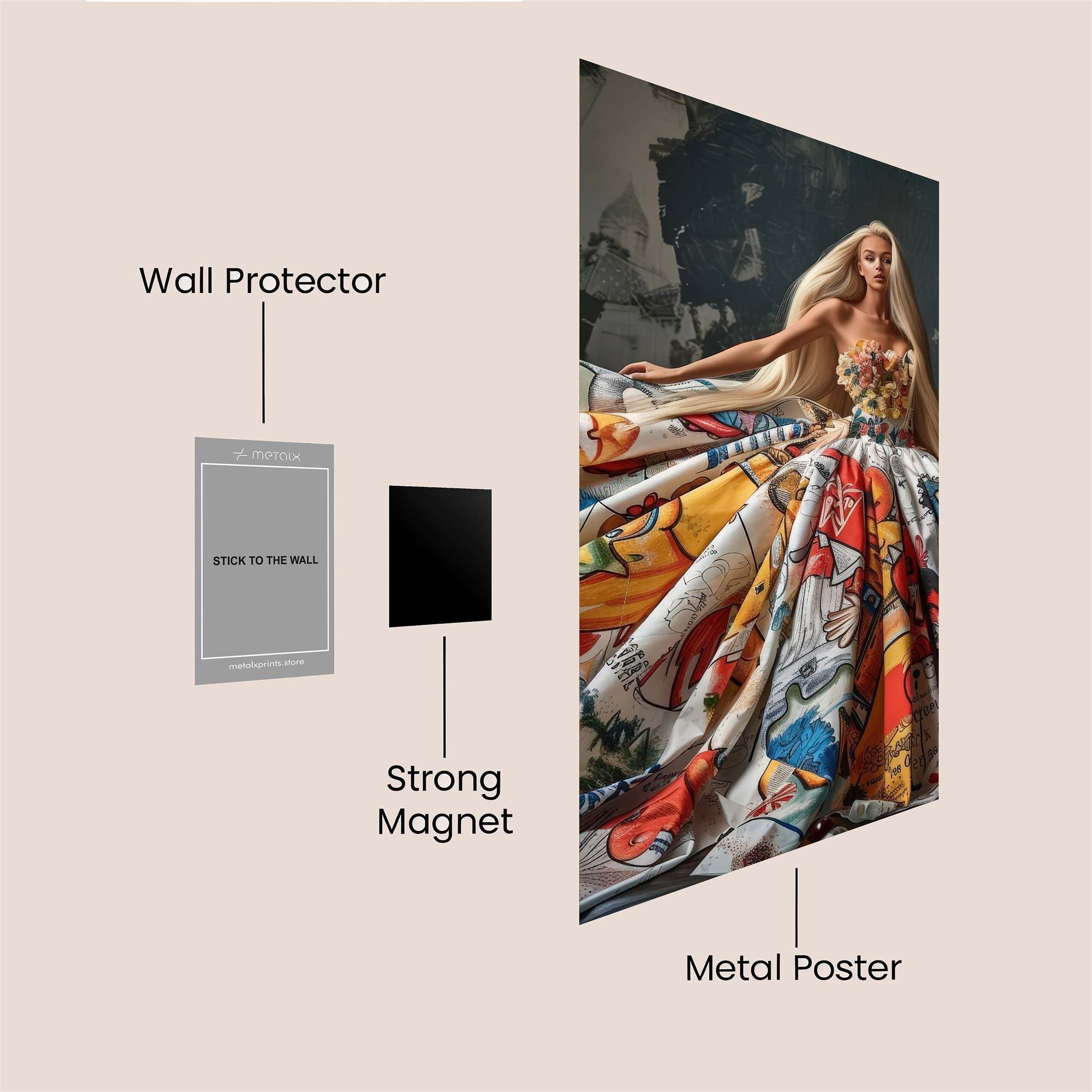 Artistic Whimsy Safe Wall Magnetic / M