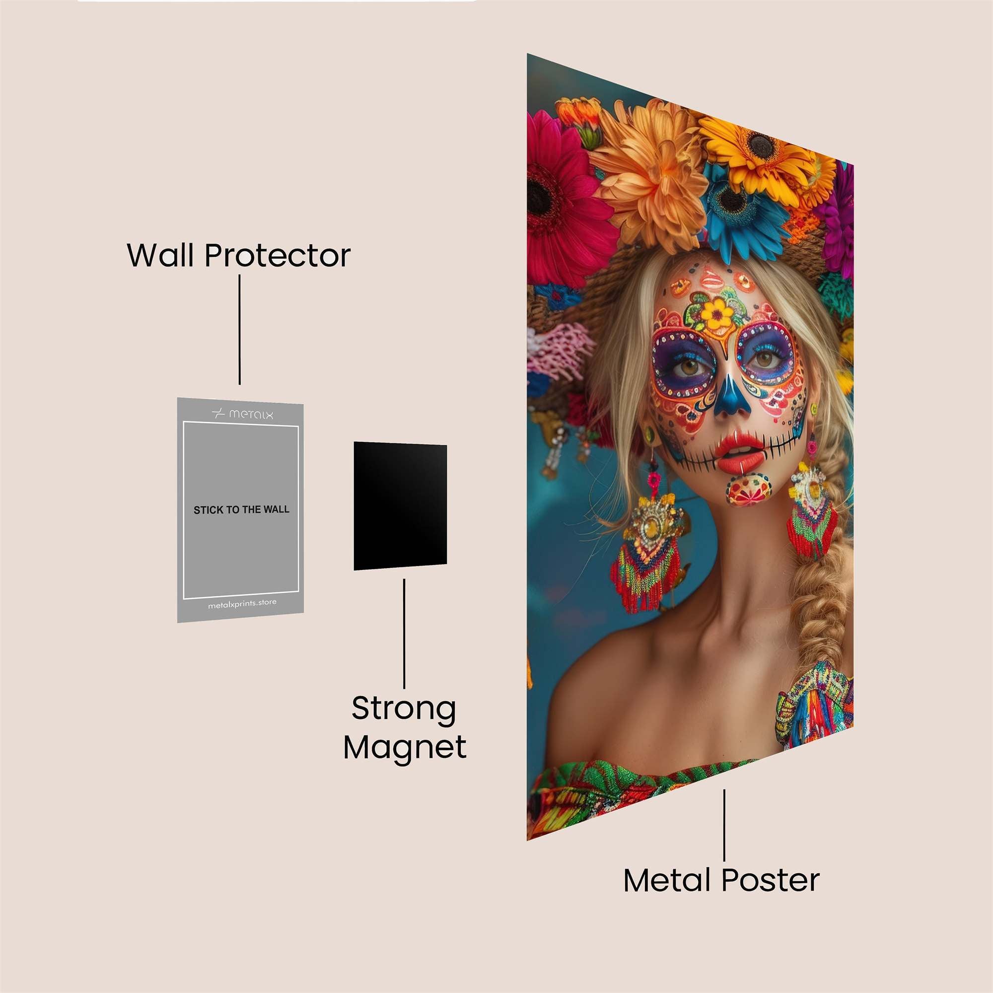 SugarSkull Safe Wall Magnetic / M