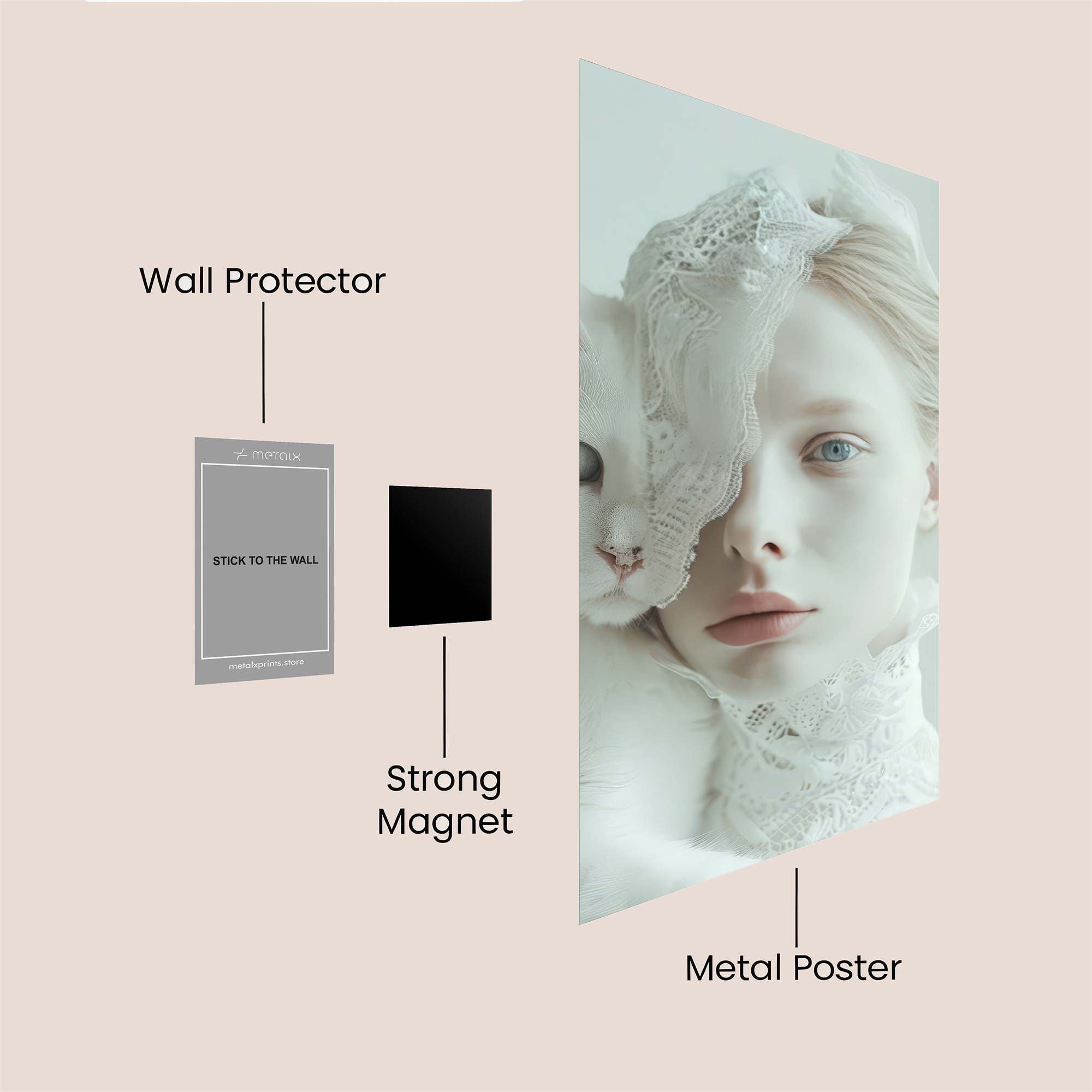 Cat Serenity Safe Wall Magnetic / M