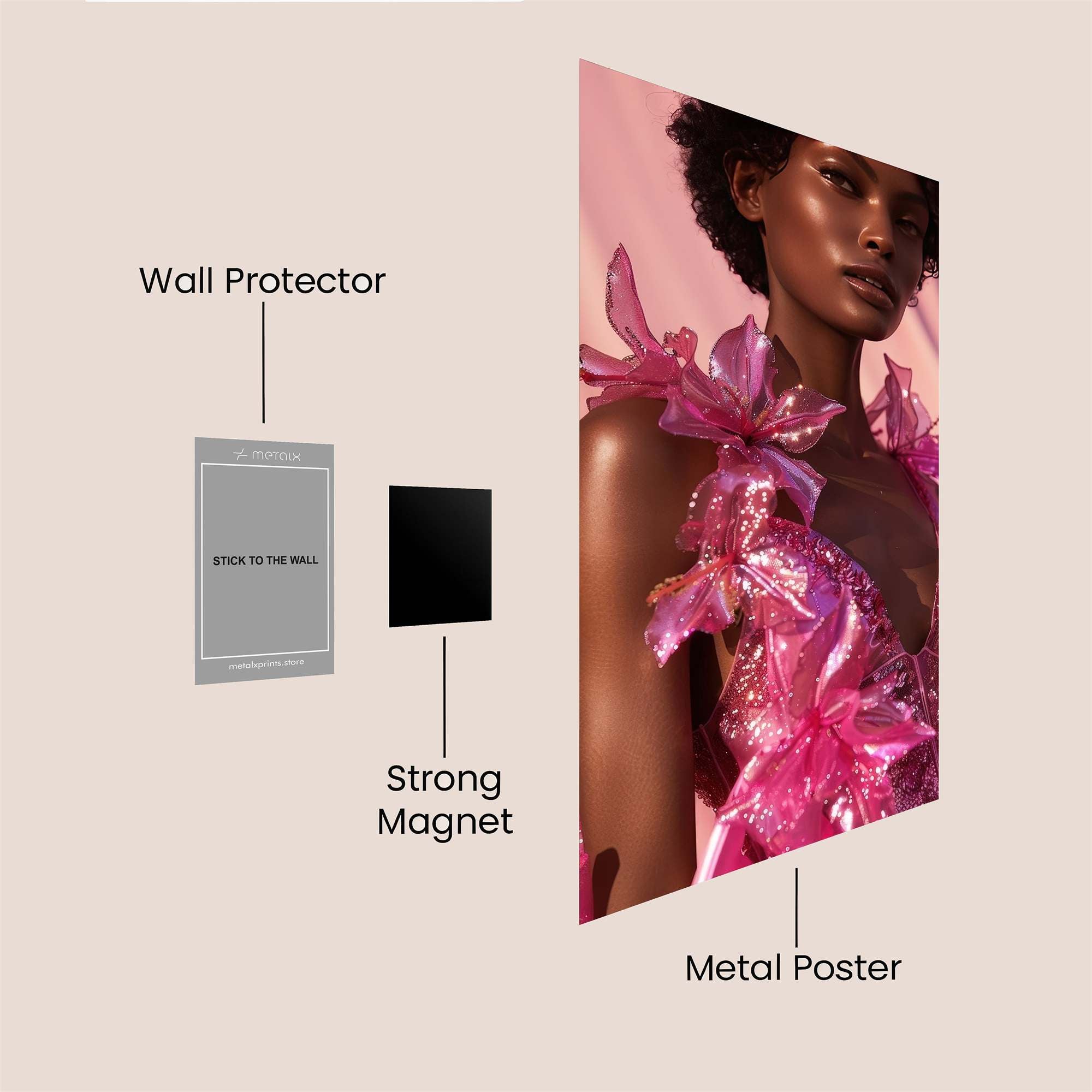 Graceful Bloom Safe Wall Magnetic / M