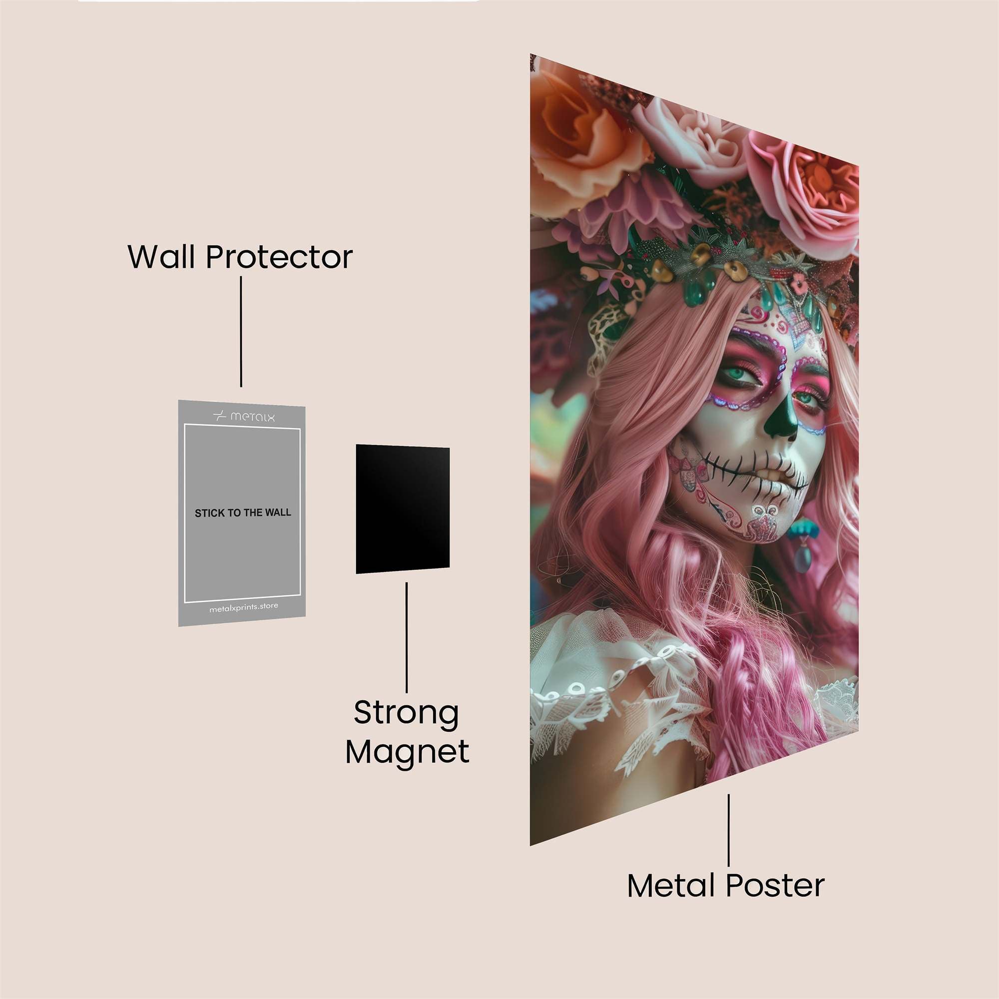 SugarSkull Safe Wall Magnetic / M
