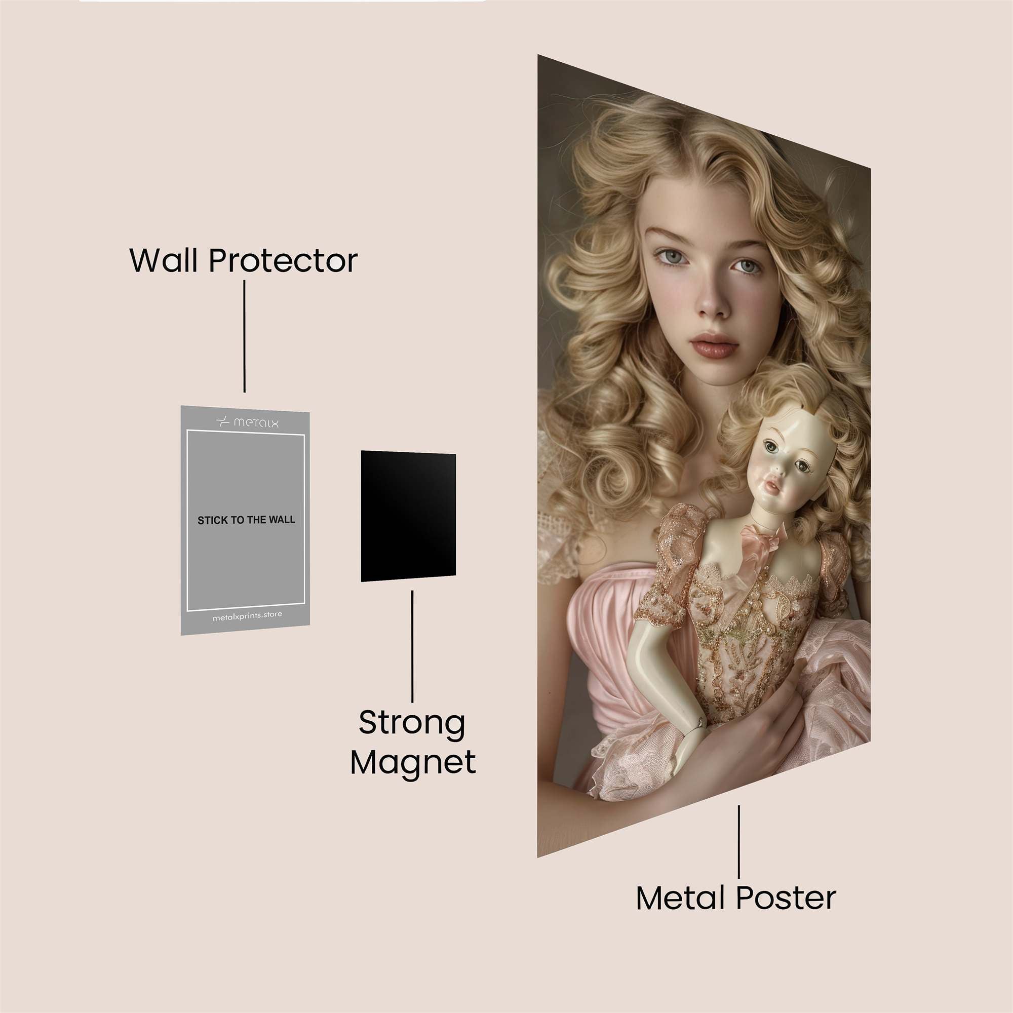 Doll Eerie Safe Wall Magnetic / M