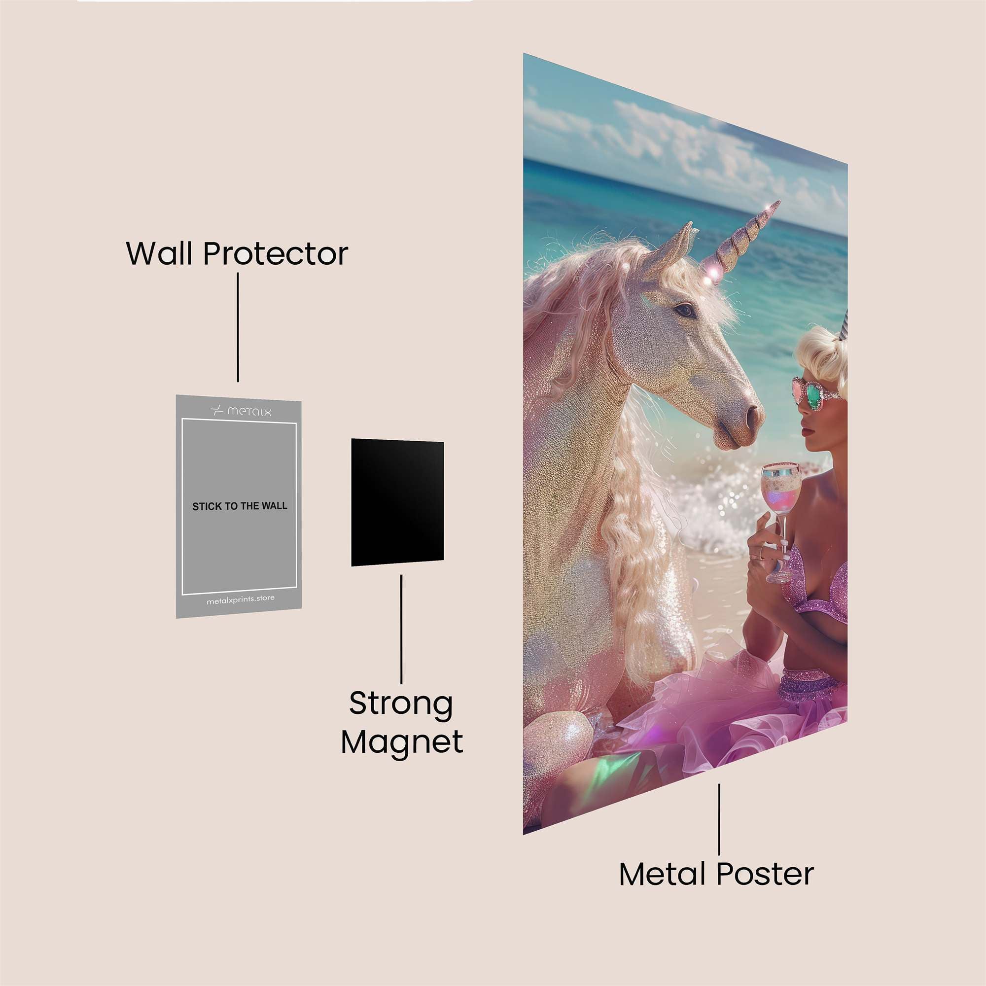 Unicorn Bliss Safe Wall Magnetic / M