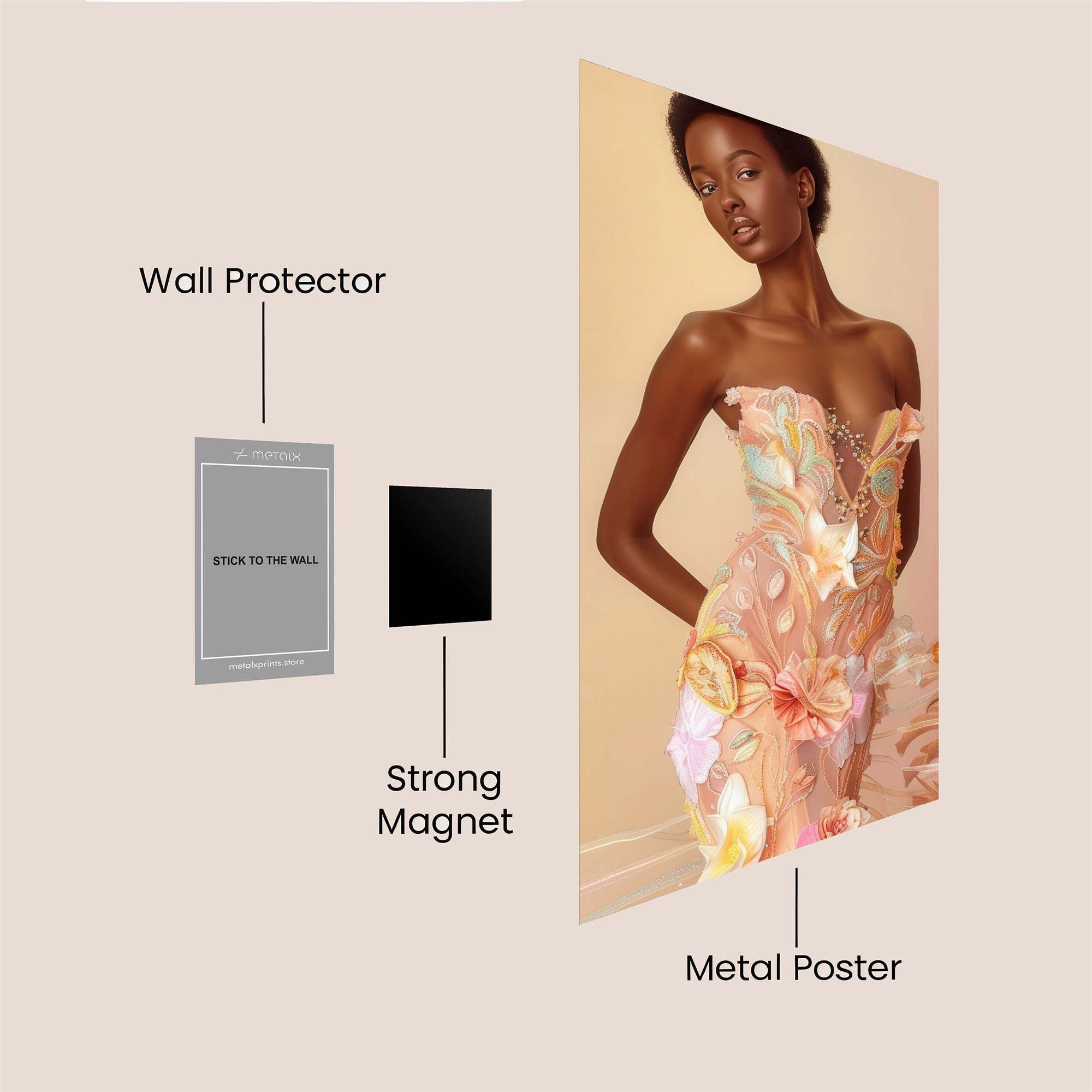 Floral Elegance Safe Wall Magnetic / M