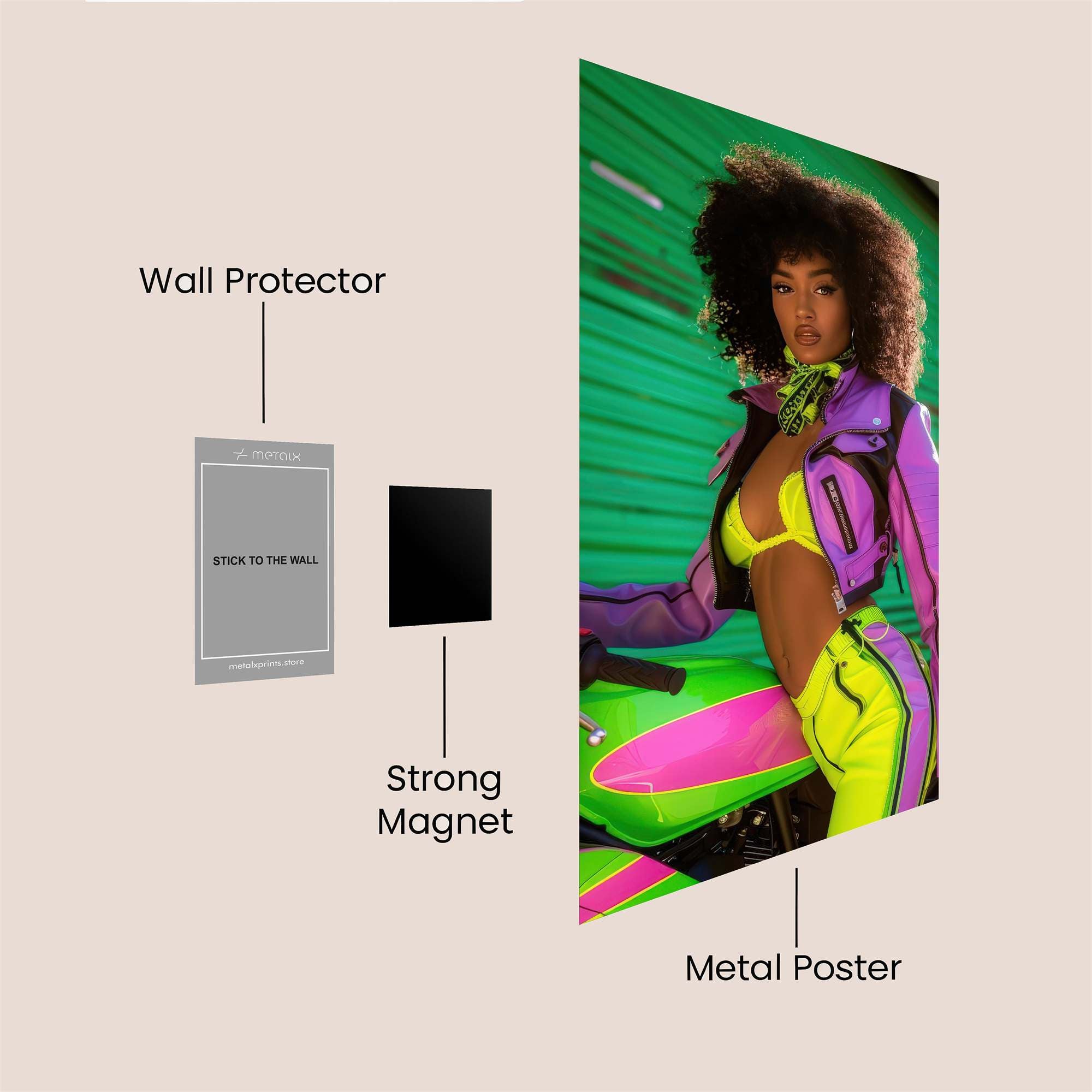Biker Bold Safe Wall Magnetic / M
