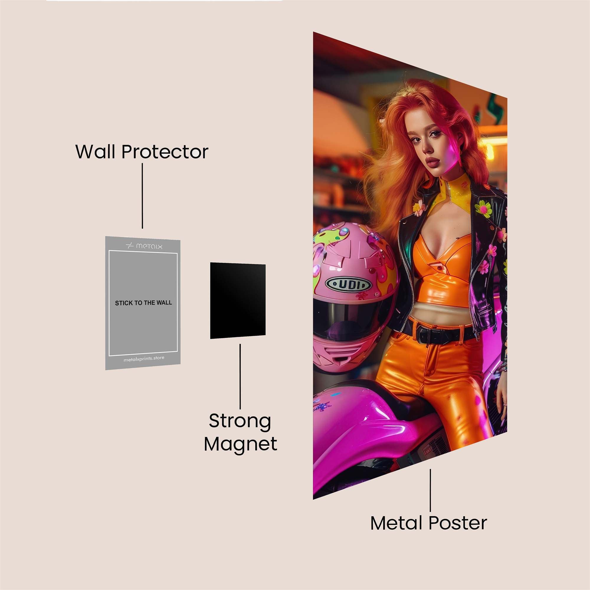 Neon Rebel Safe Wall Magnetic / M