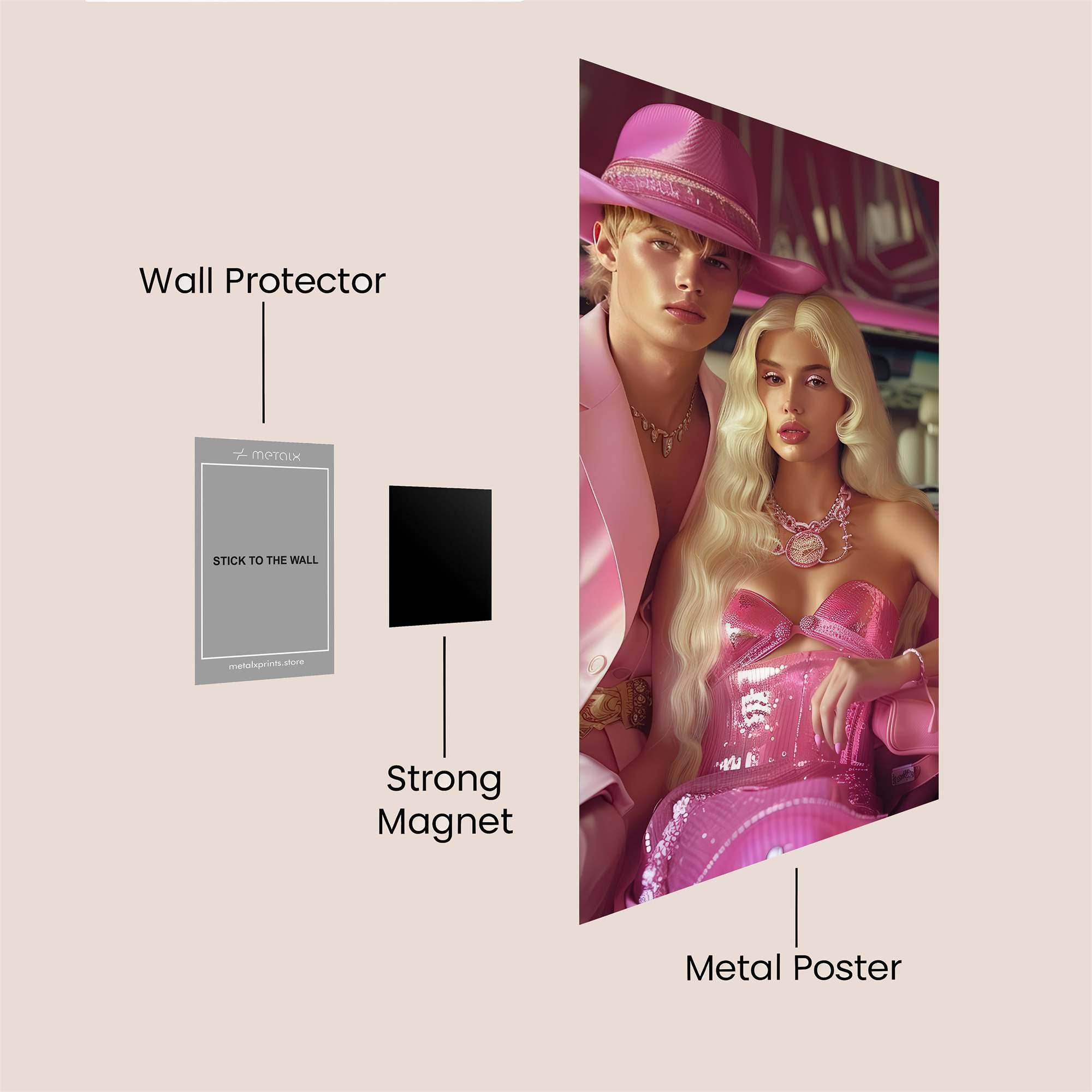 Pink Extravaganza Safe Wall Magnetic / M