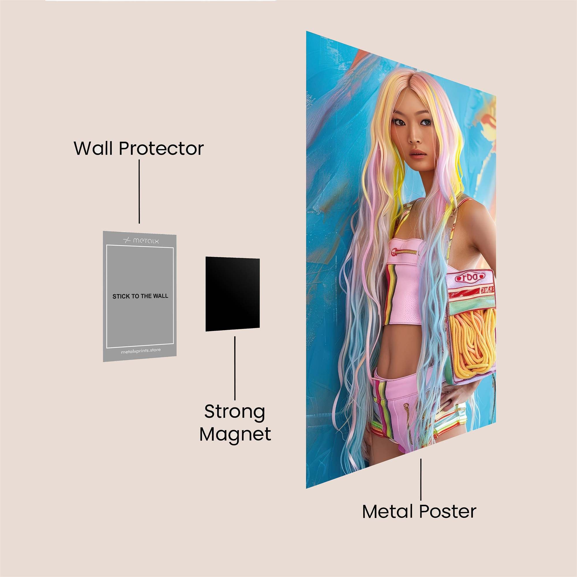 Rainbow Radiance Safe Wall Magnetic / M