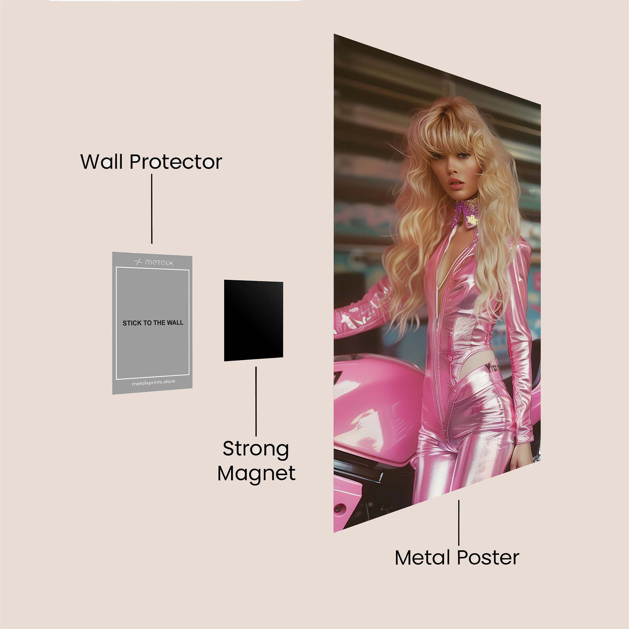 Biker Glam Safe Wall Magnetic / M