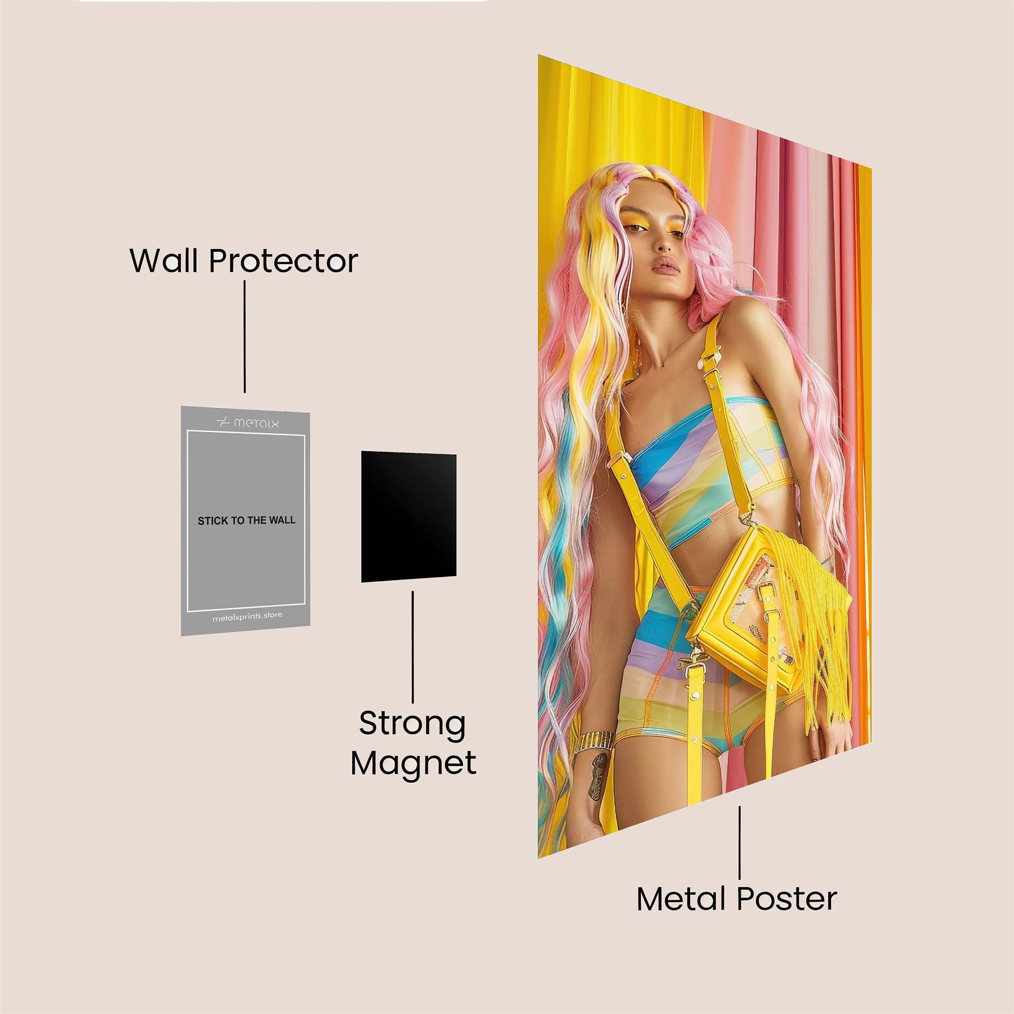 Rainbow Radiance Safe Wall Magnetic / M