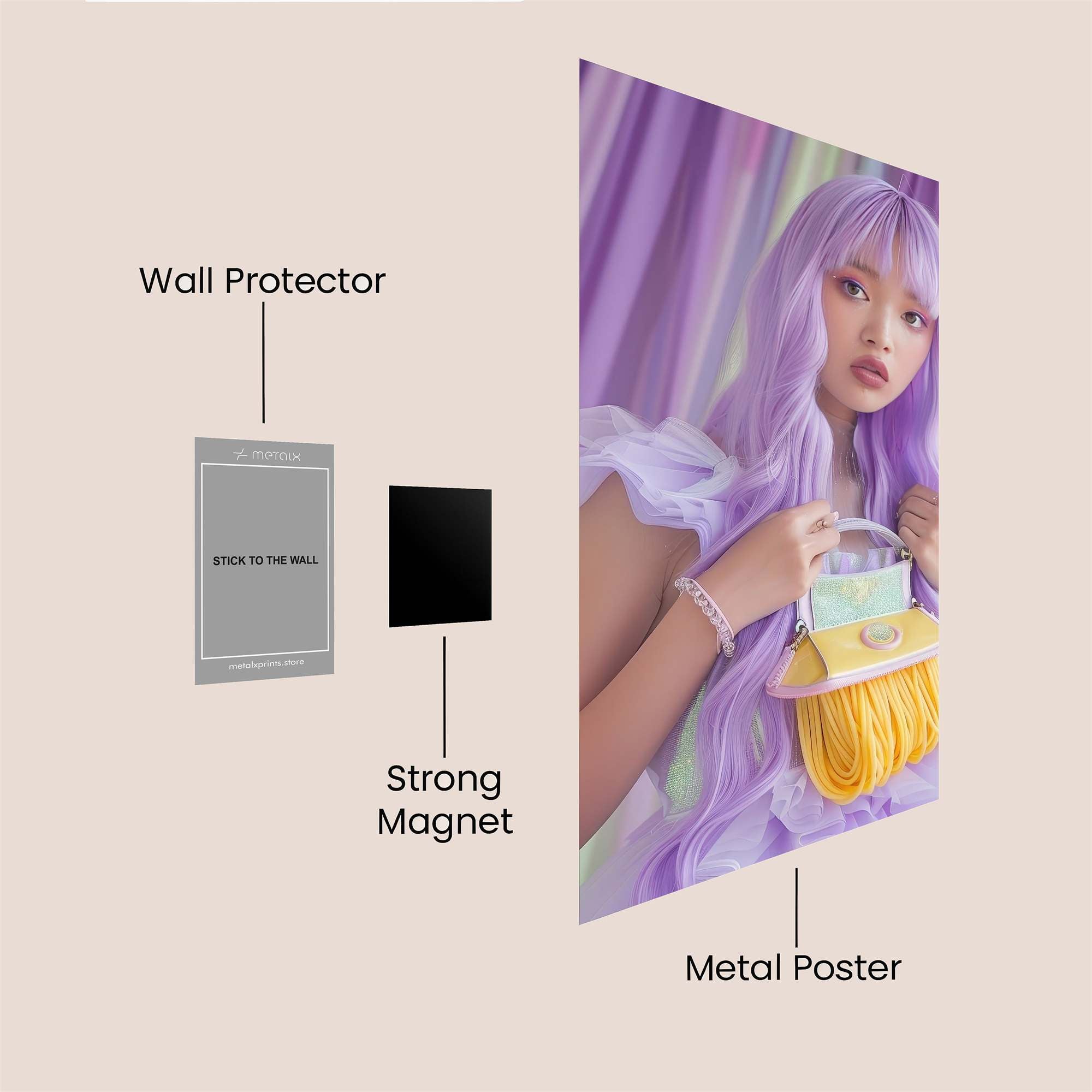 Pastel Dream Safe Wall Magnetic / M