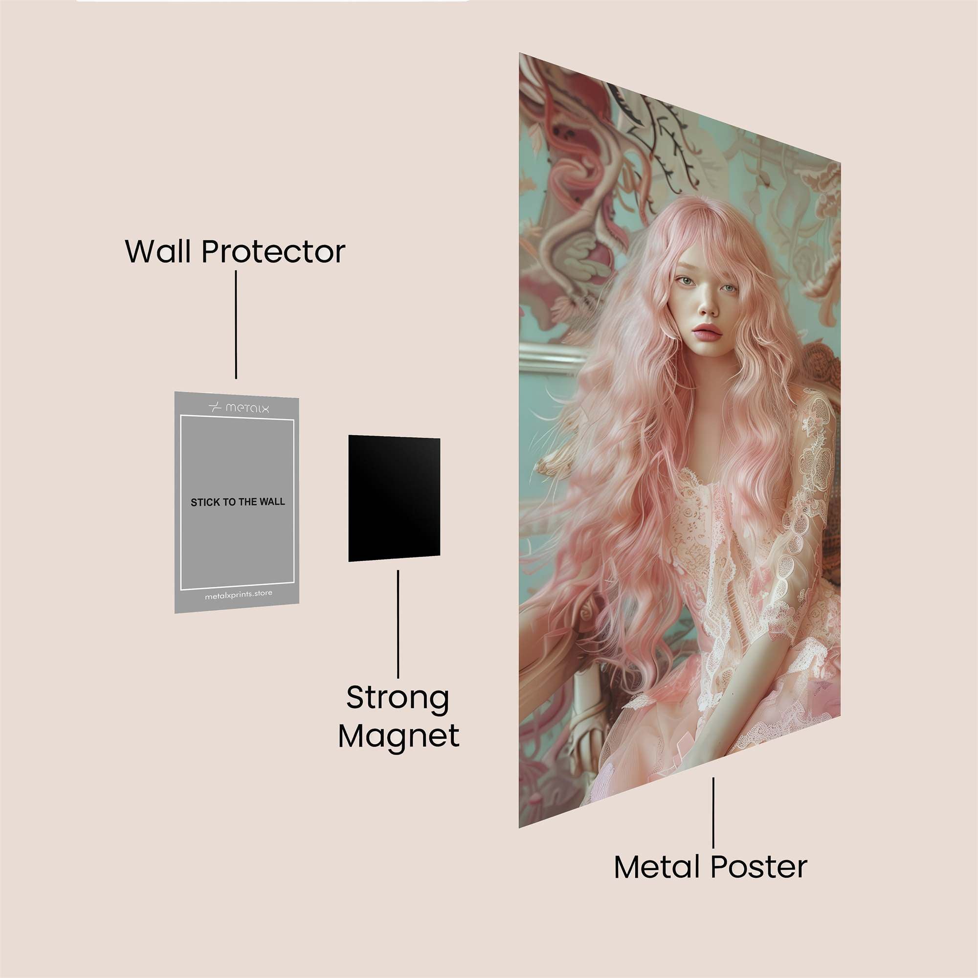 Pastel Enigma Safe Wall Magnetic / M