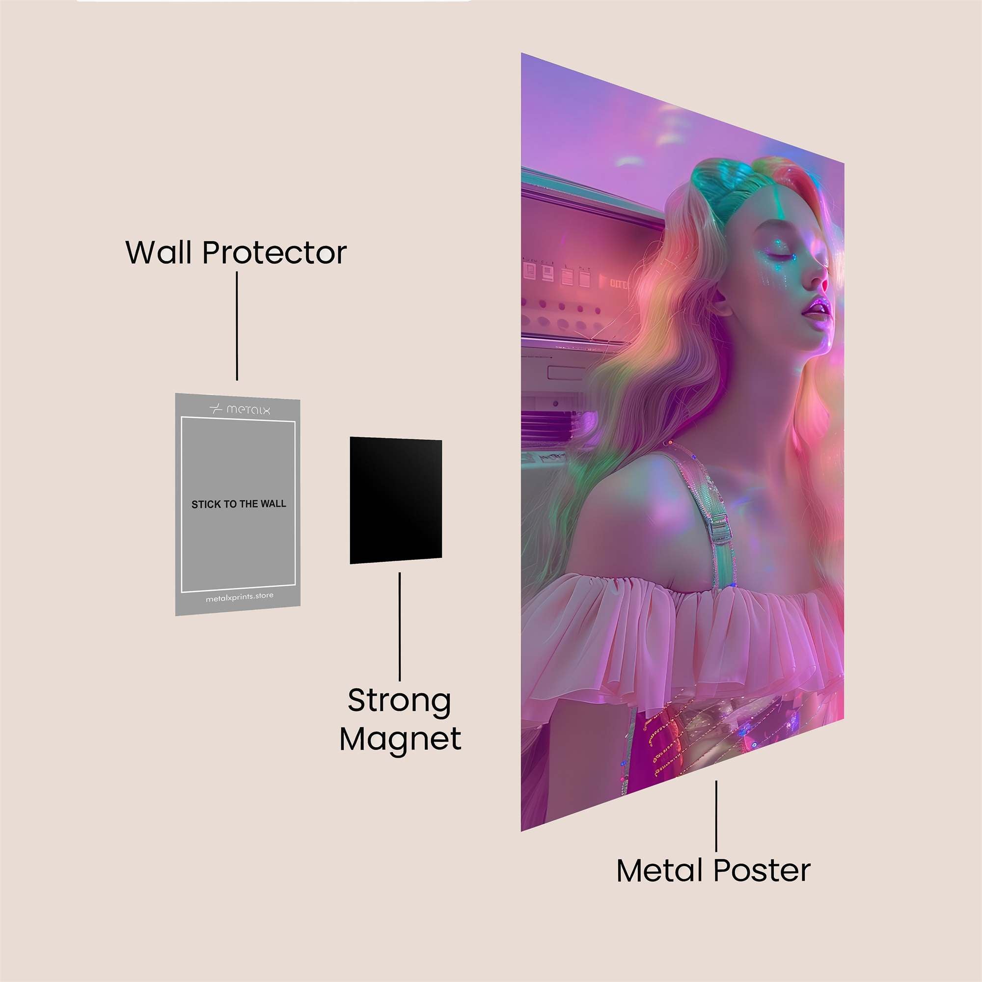 Neon Dream Safe Wall Magnetic / M