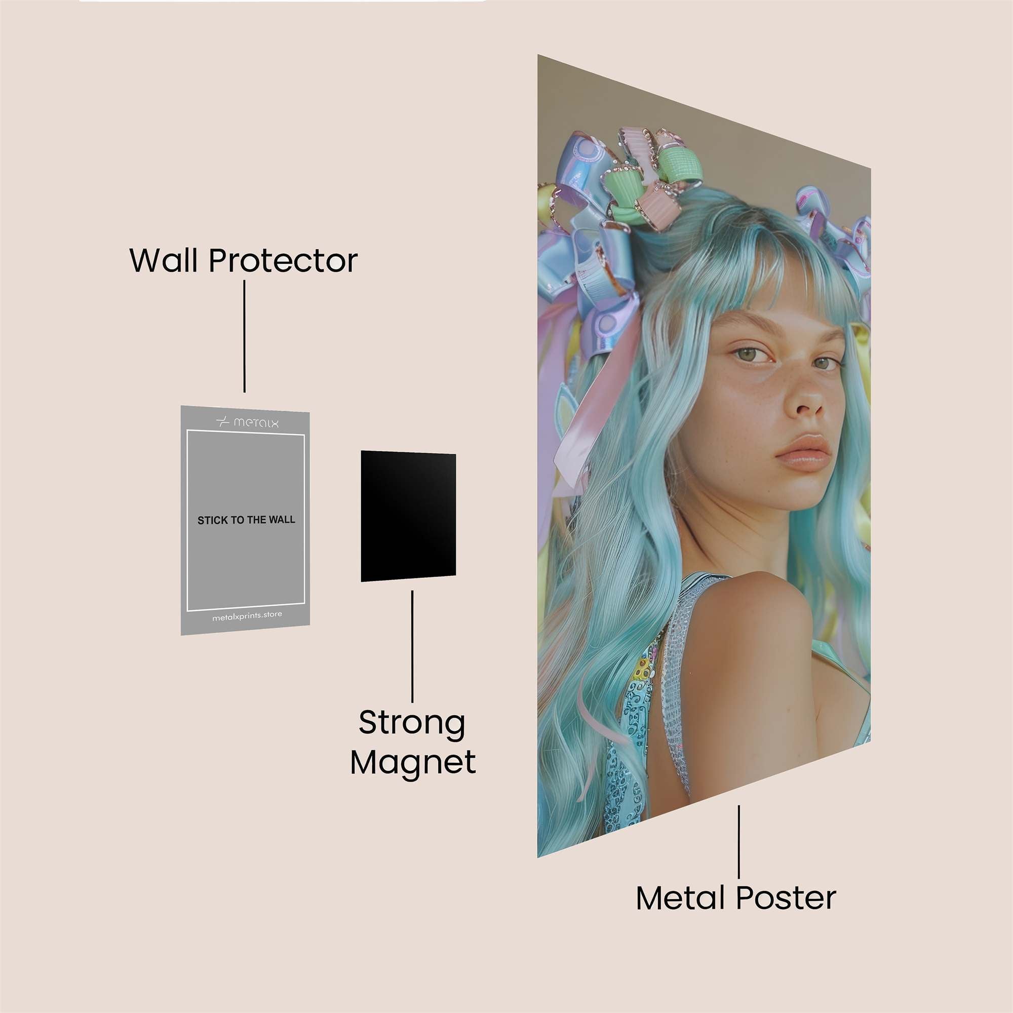 Pastel Dream Safe Wall Magnetic / M