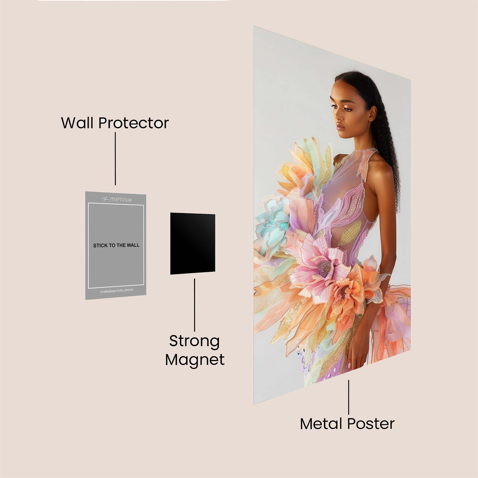 FloralWhimsy Safe Wall Magnetic / M