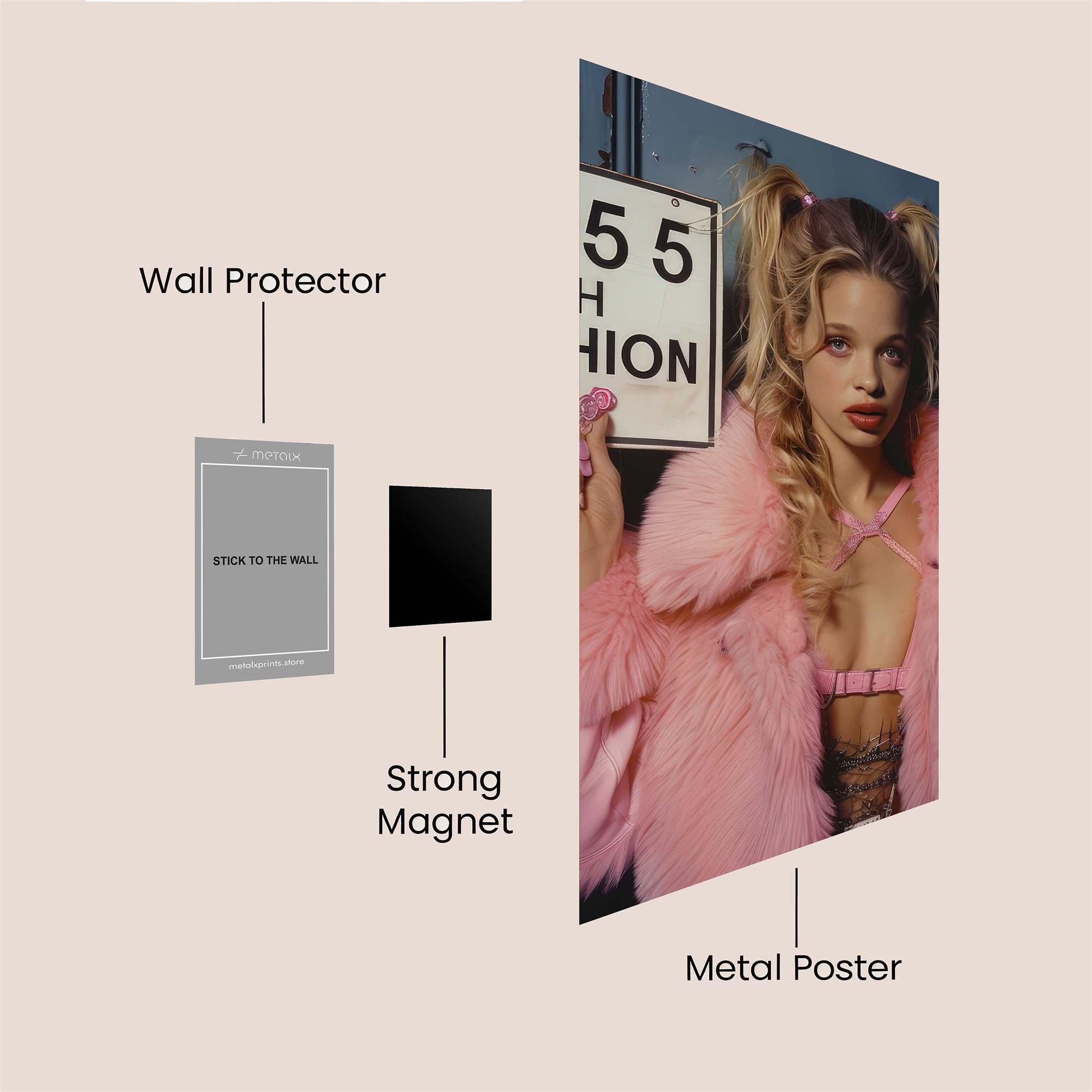 Fashionista Whimsy Safe Wall Magnetic / M