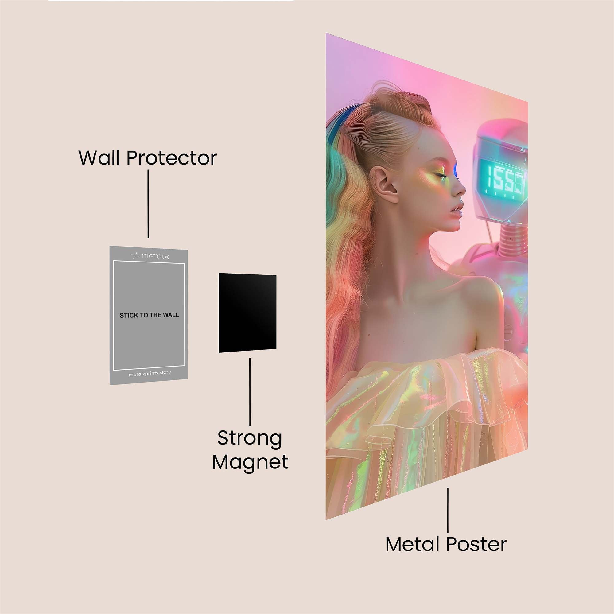 Neon Dreams Safe Wall Magnetic / M