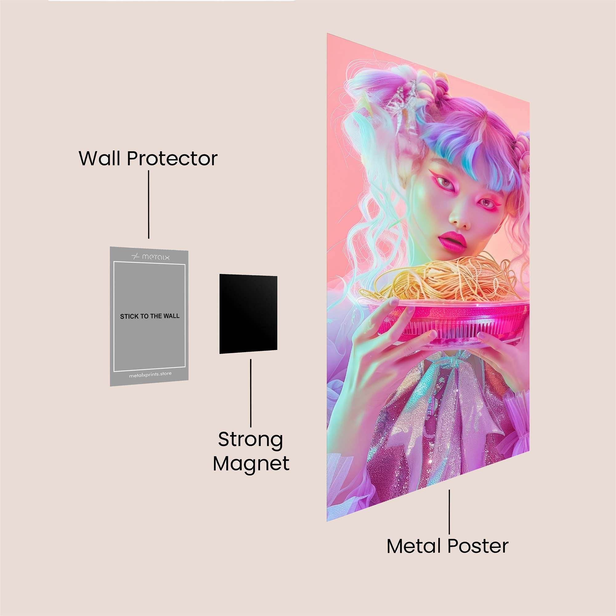 NoodleWhimsy Safe Wall Magnetic / M