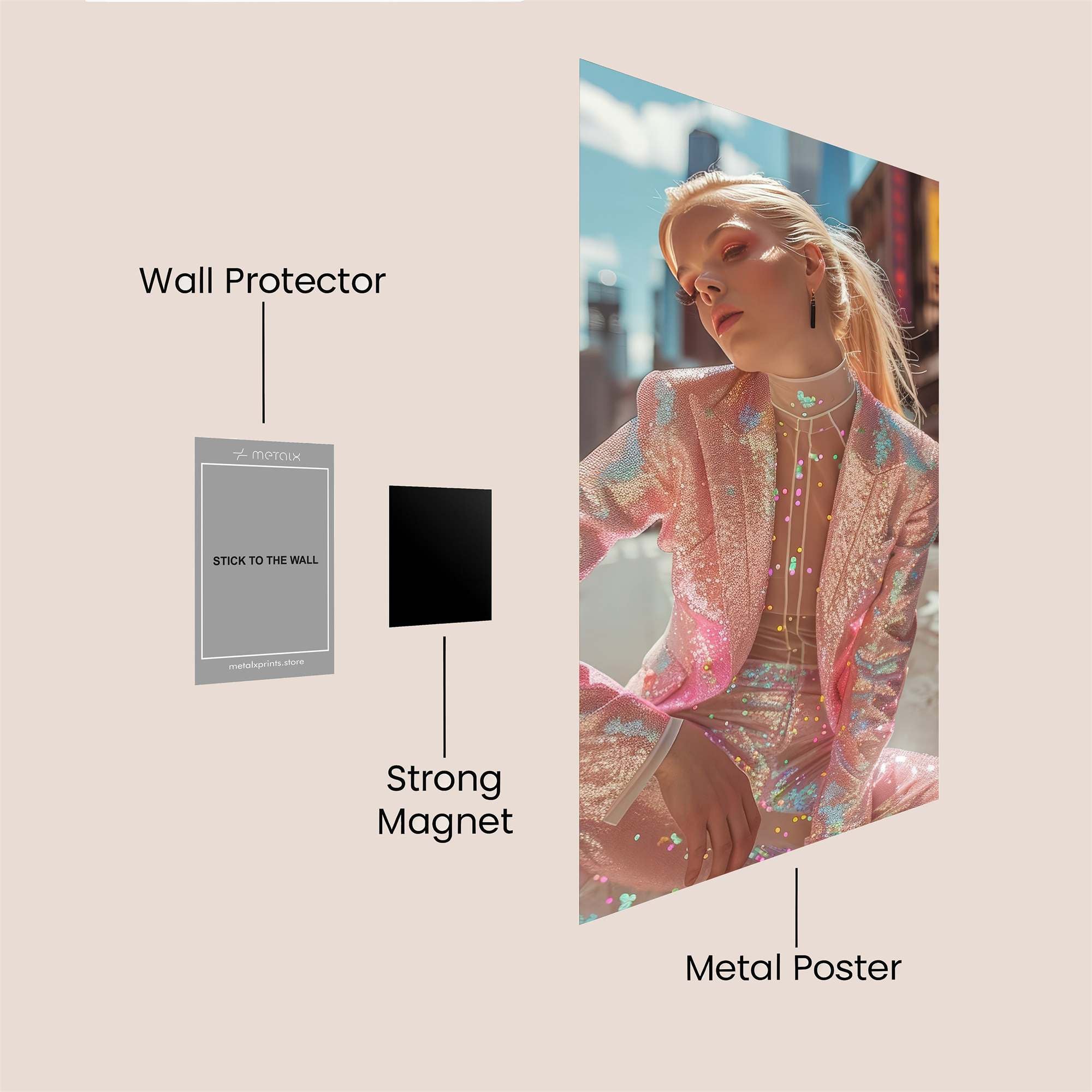 City Glamour Safe Wall Magnetic / M