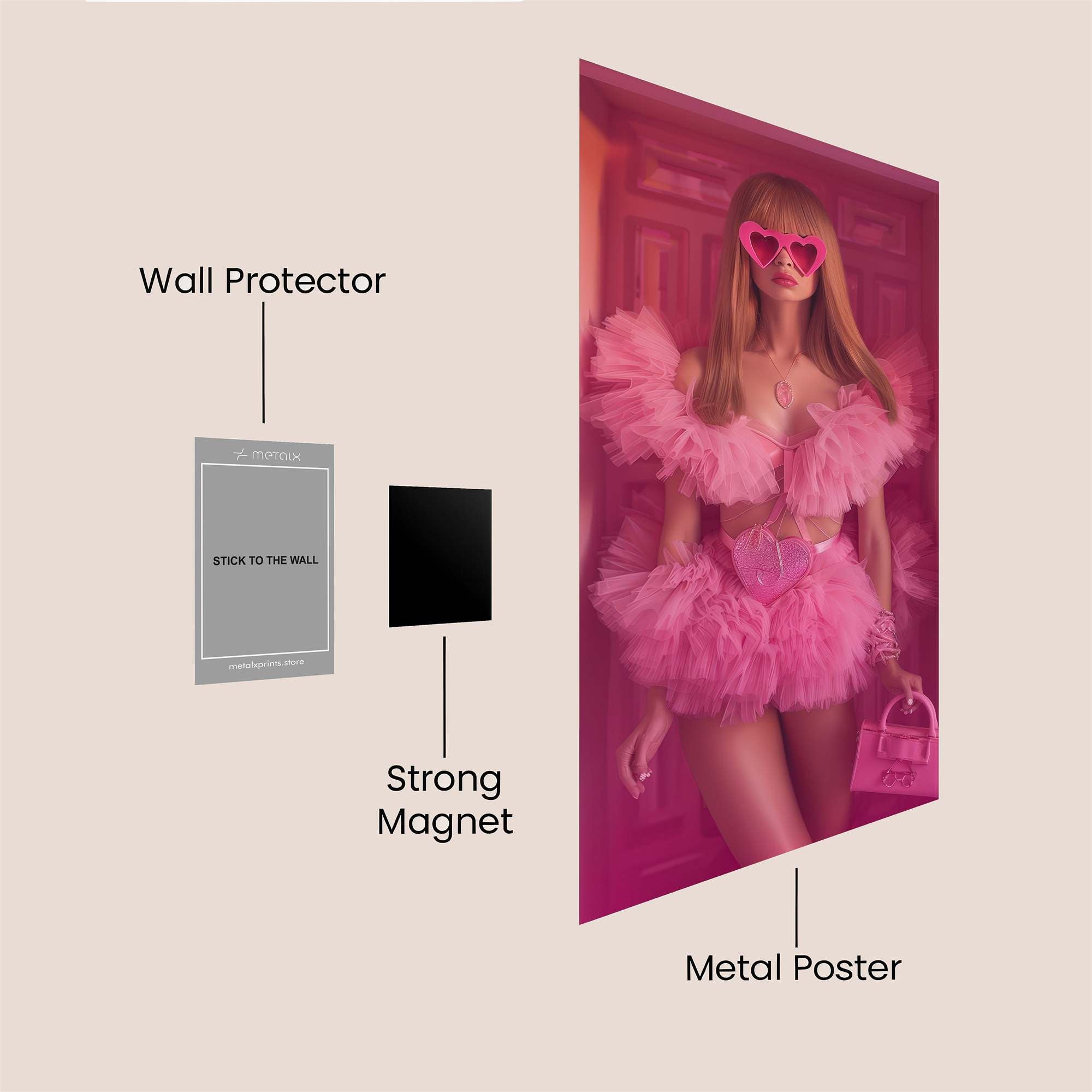 Pop Diva Safe Wall Magnetic / M