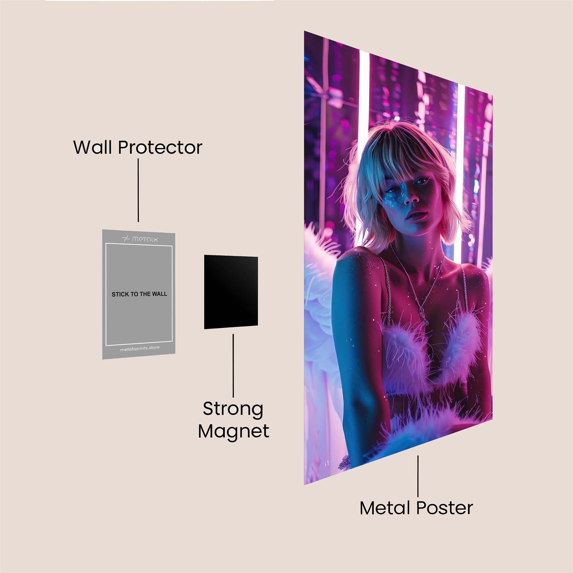 Angelic Glow Safe Wall Magnetic / M