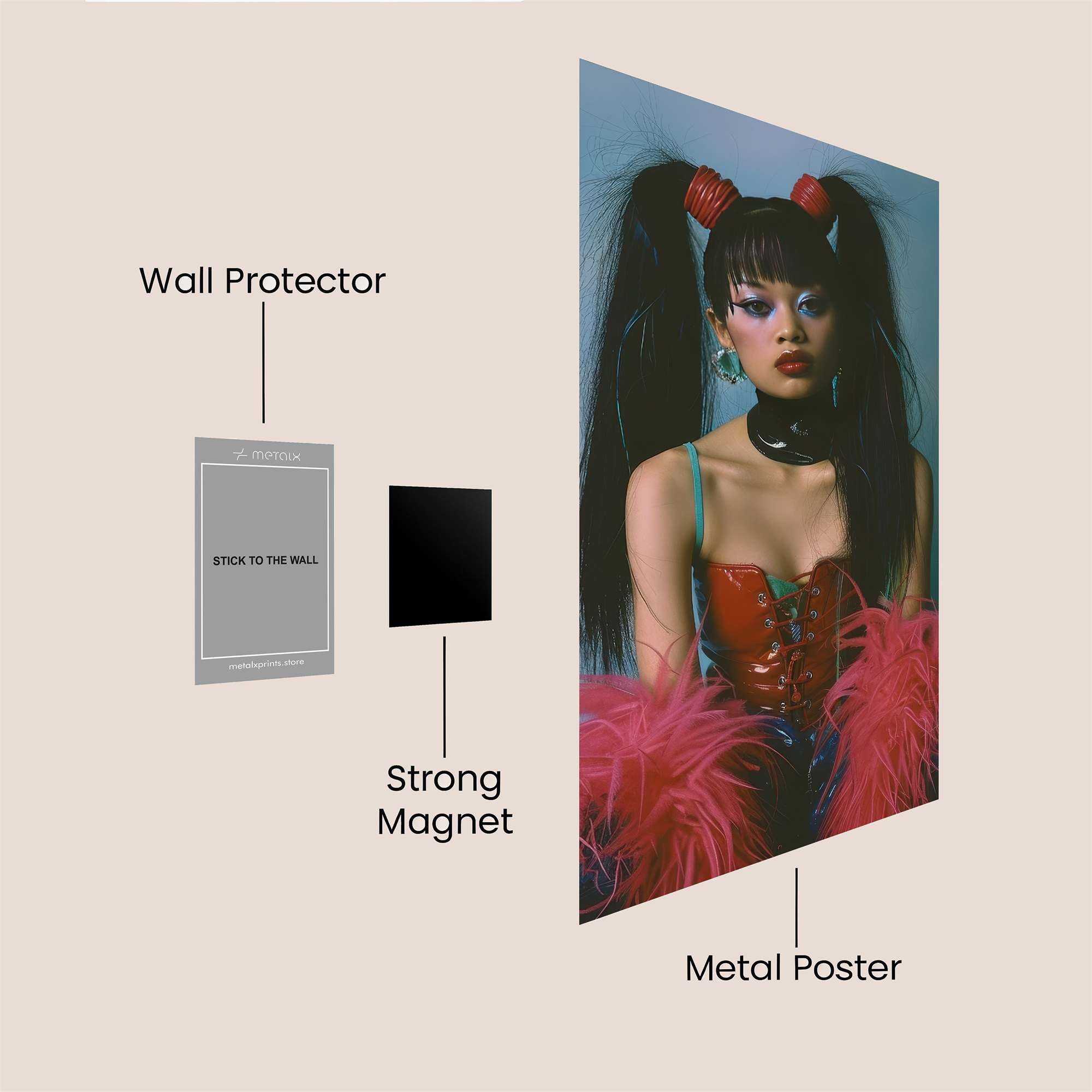 Pigtail Playful Safe Wall Magnetic / M