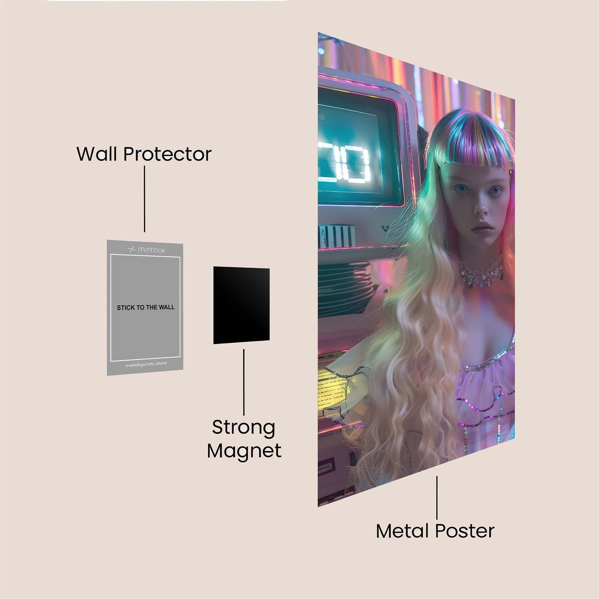 Neon Dream Safe Wall Magnetic / M