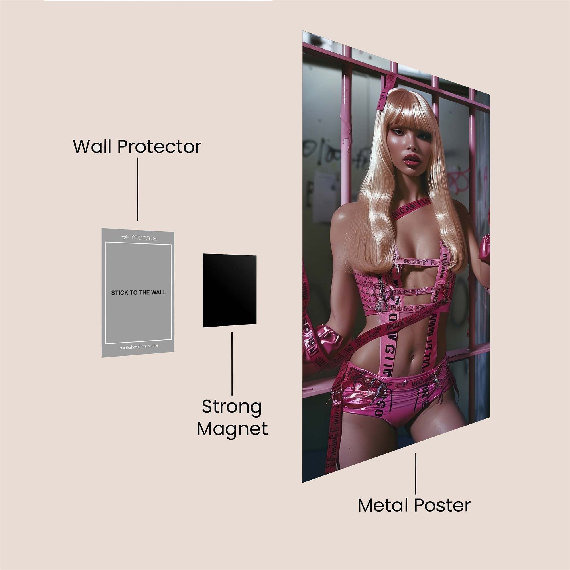 Caged Rebellion Safe Wall Magnetic / M