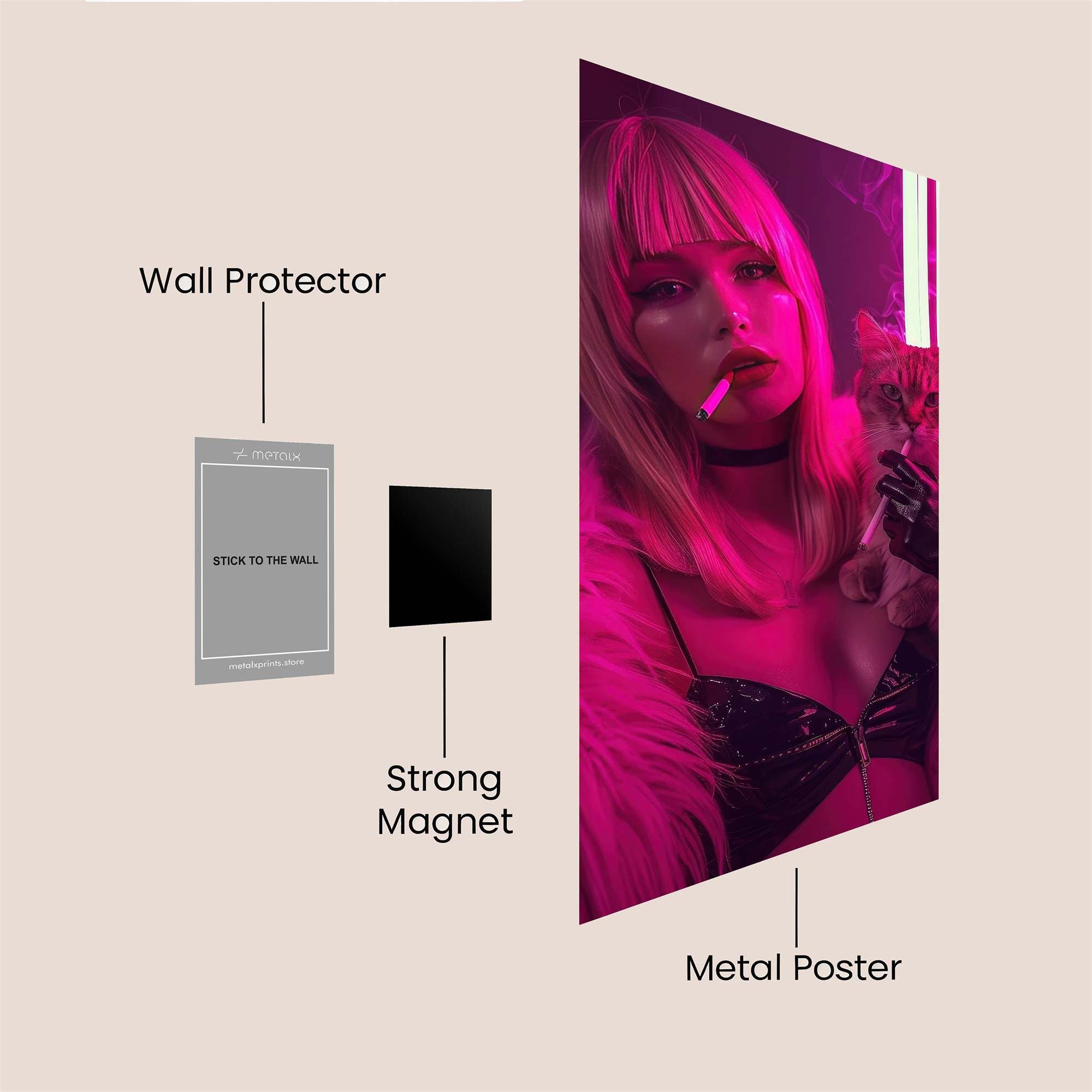 Neon Diva Safe Wall Magnetic / M