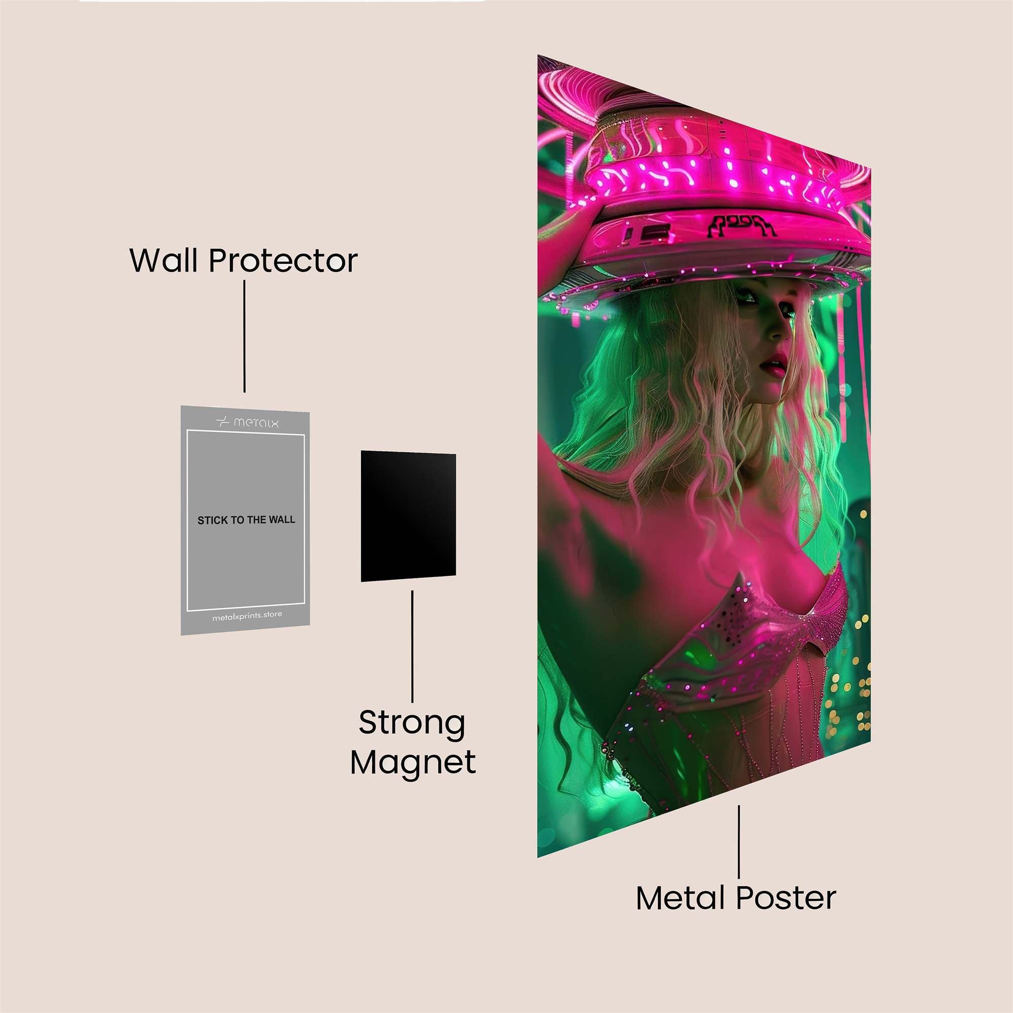 Neon Enigma Safe Wall Magnetic / M