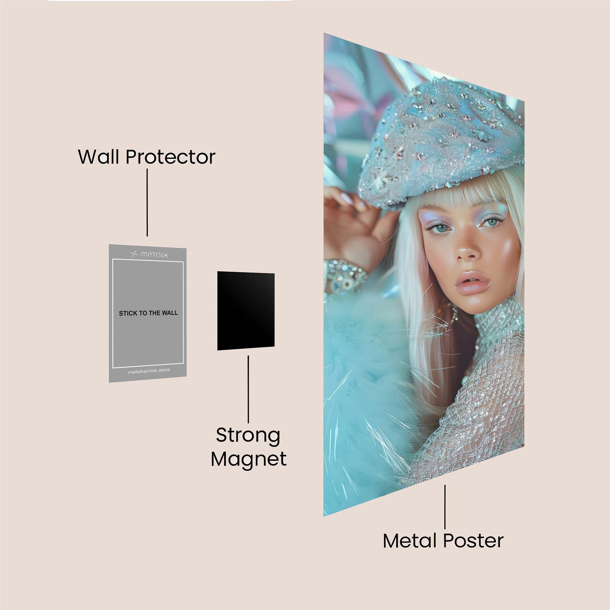 Glittering Enigma Safe Wall Magnetic / M