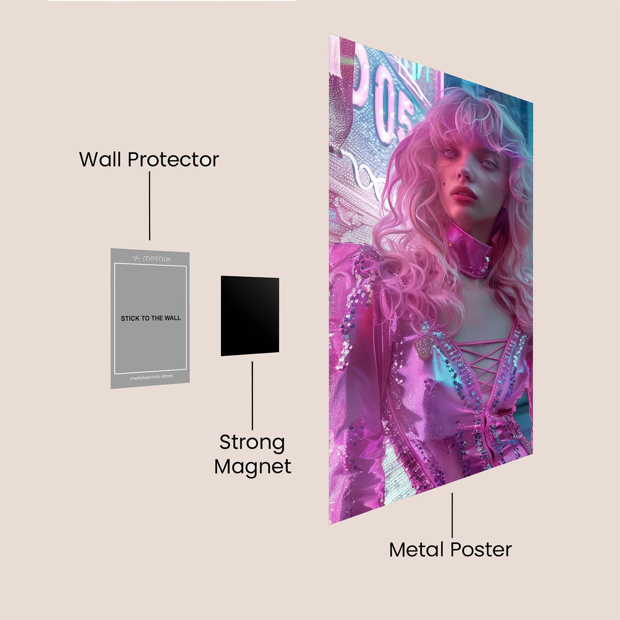 Neon Enigma Safe Wall Magnetic / M