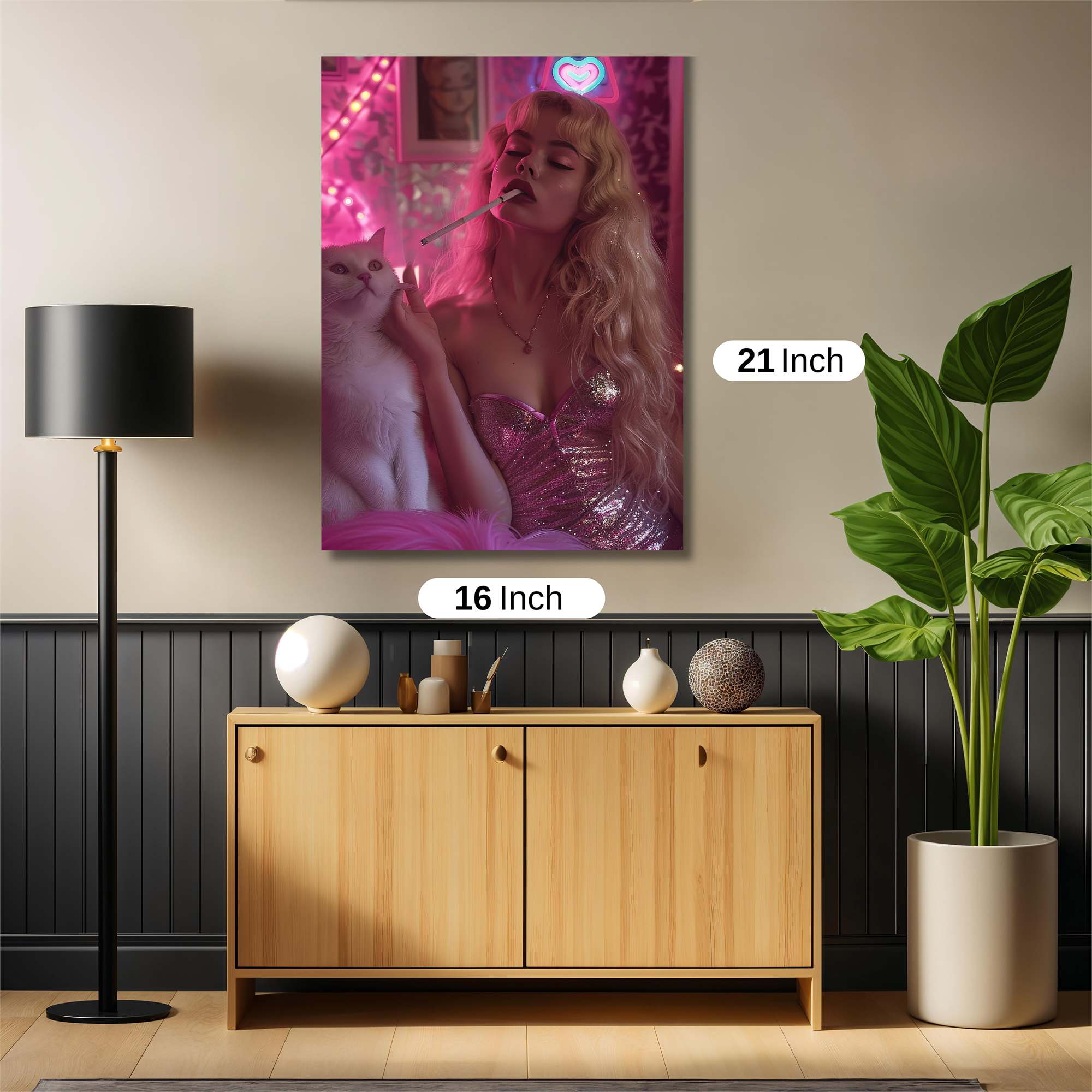 Feline Glamour Safe Wall Magnetic / M