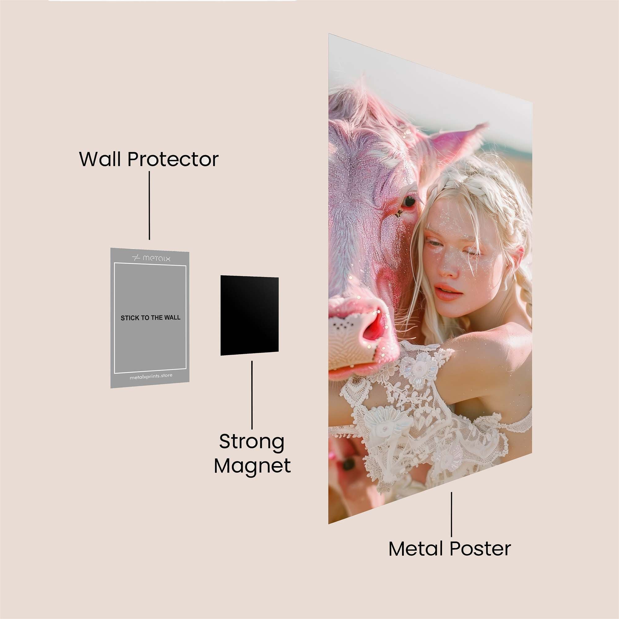 Pink Serenity Safe Wall Magnetic / M