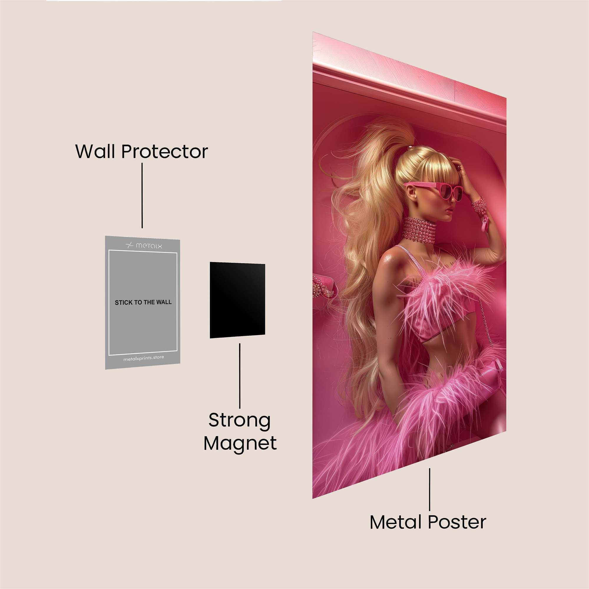 Barbie Dreamy Safe Wall Magnetic / M