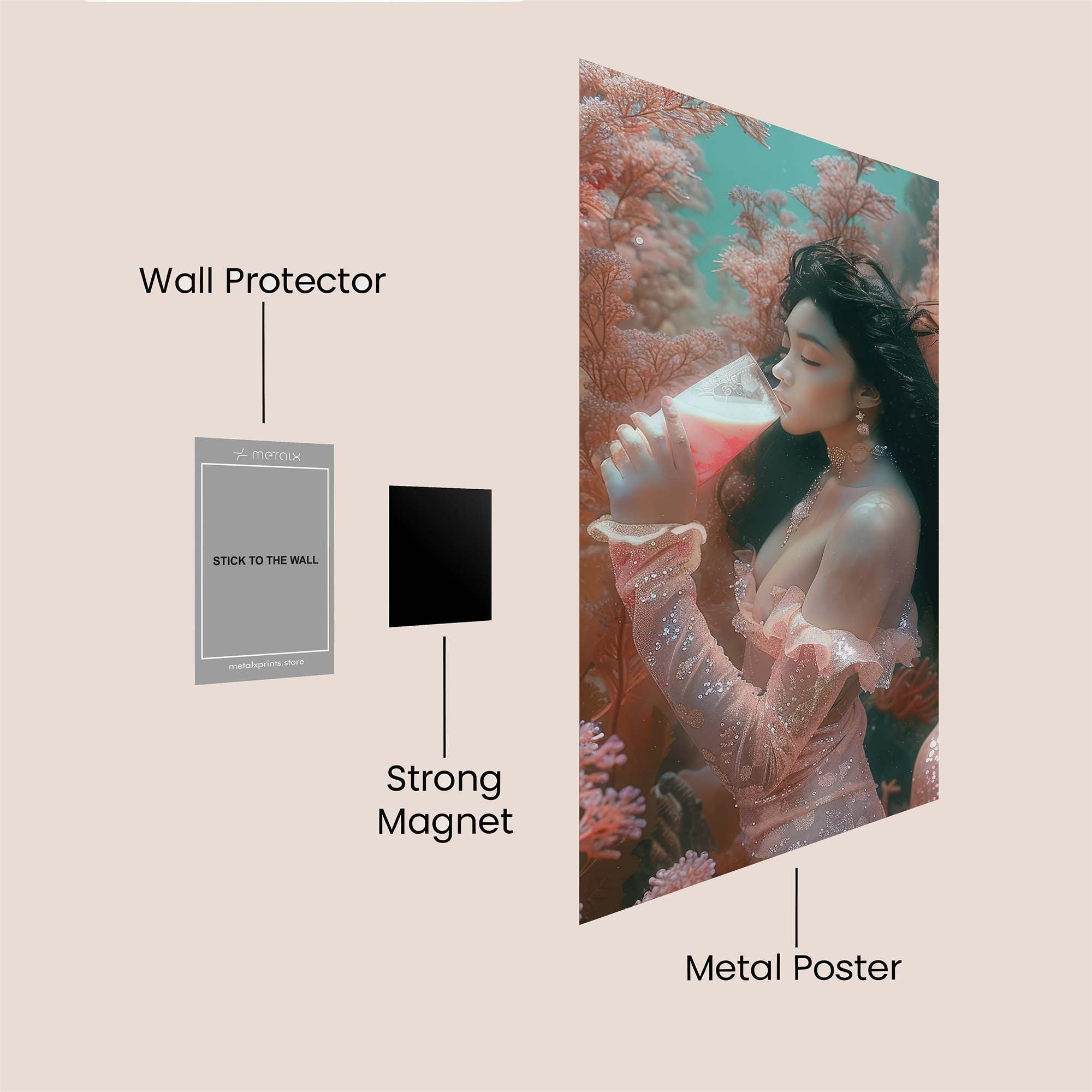 Mermaid Dream Safe Wall Magnetic / M