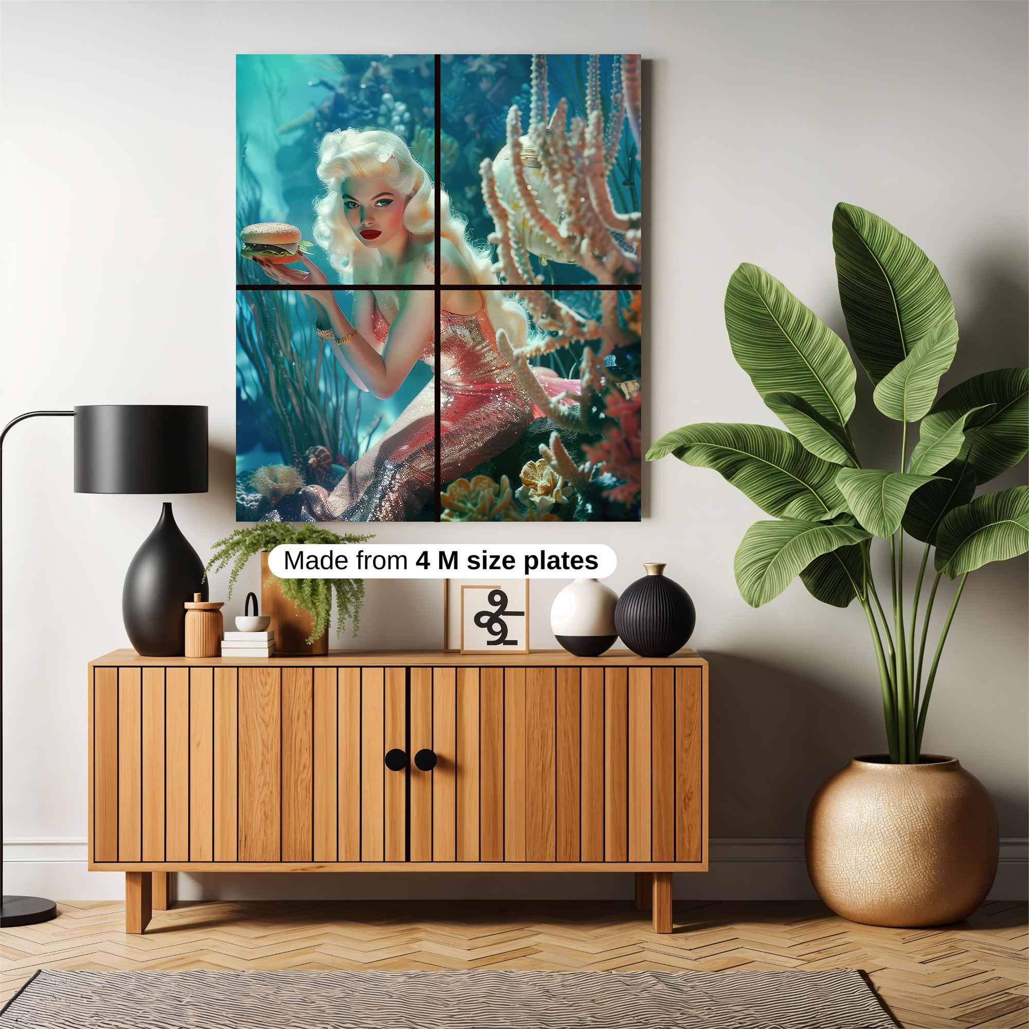 Mermaid Munch Safe Wall Magnetic / M